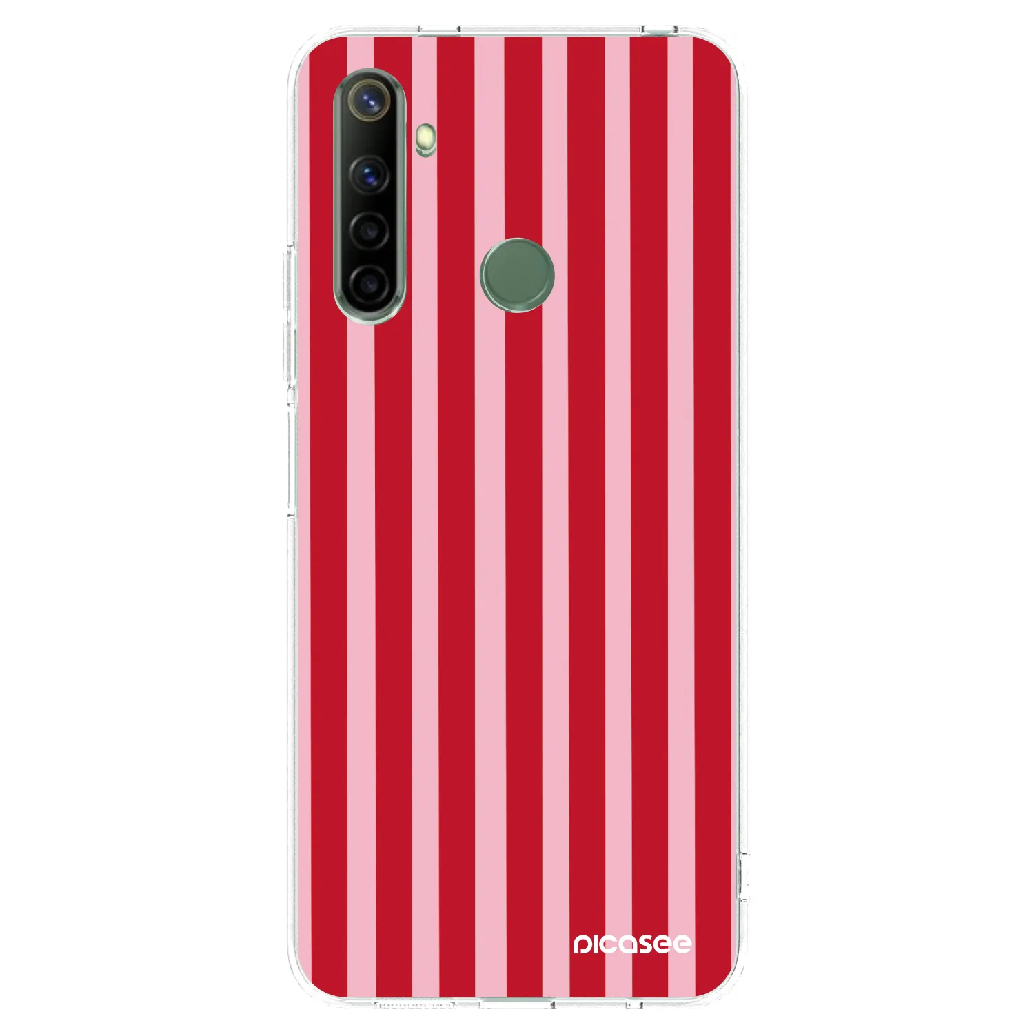 Picasee silikónový prehľadný obal pre Realme 6i - Lines red