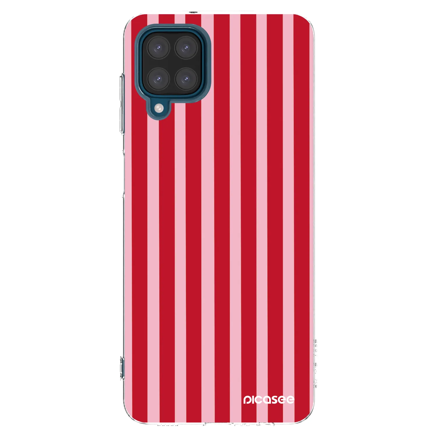 Picasee silikónový prehľadný obal pre Samsung Galaxy A12 A125F - Lines red