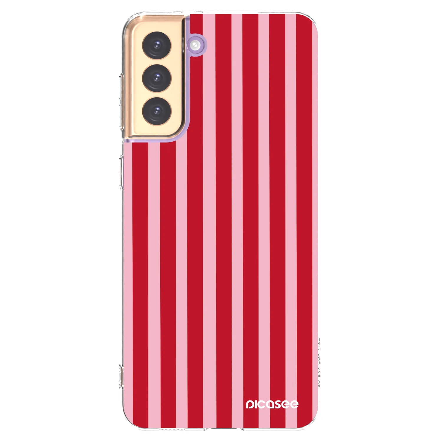 Picasee silikónový prehľadný obal pre Samsung Galaxy S21+ 5G G996F - Lines red