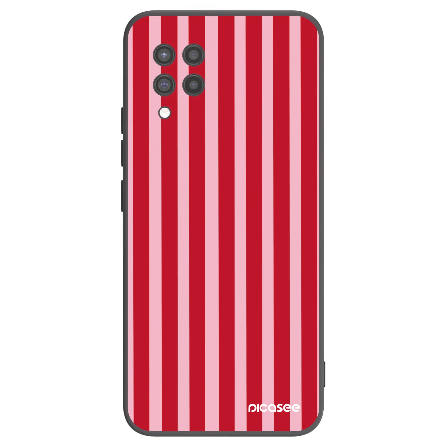 Picasee silikónový čierny obal pre Samsung Galaxy A42 A426B - Lines red