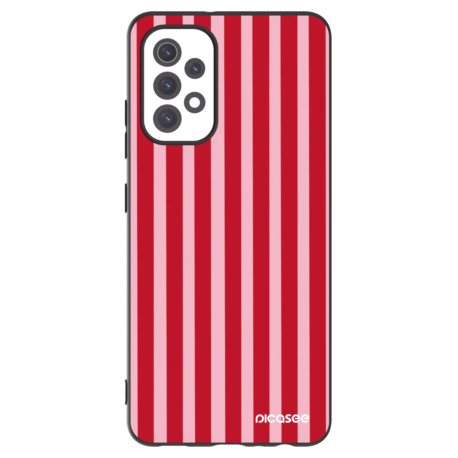 Picasee silikónový čierny obal pre Samsung Galaxy A32 5G A326B - Lines red