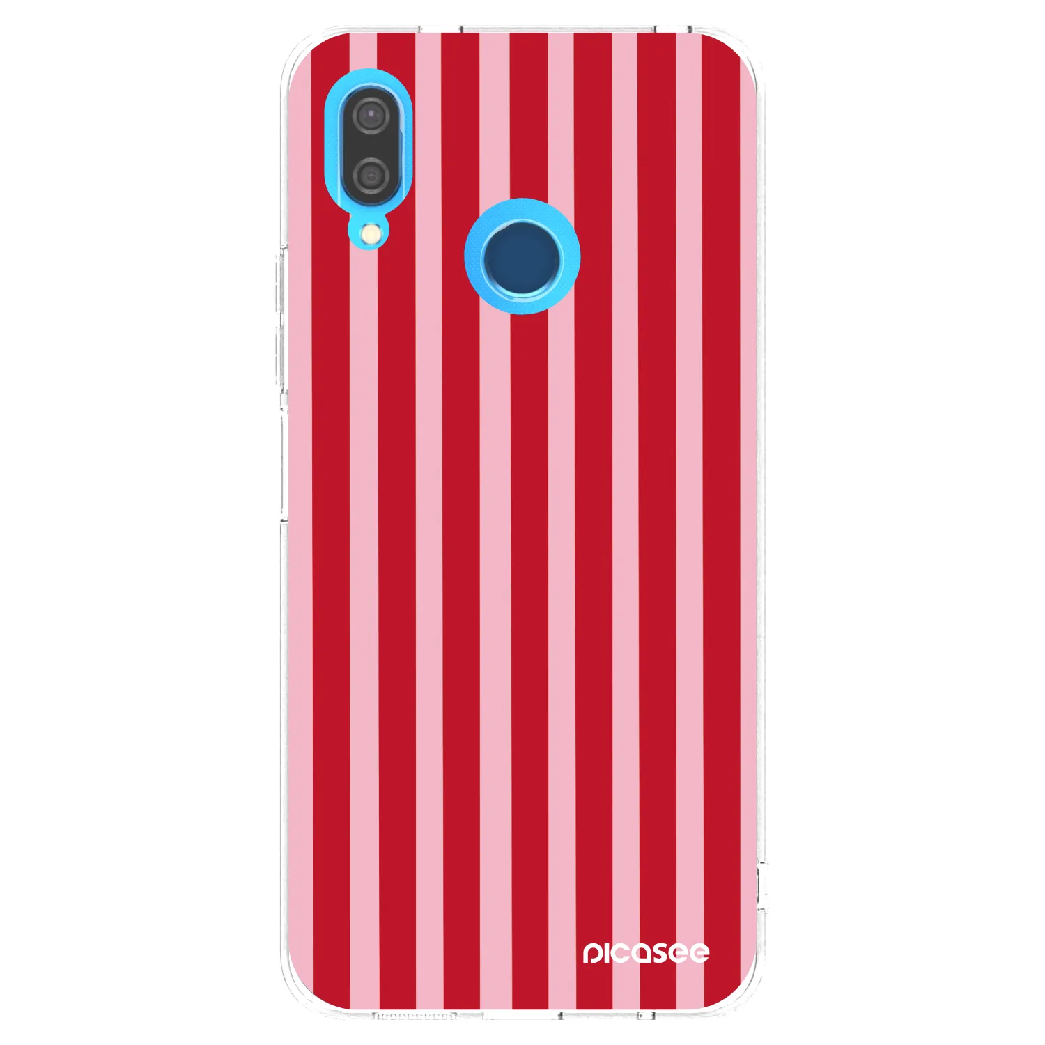 Picasee silikónový prehľadný obal pre Huawei P20 Lite - Lines red