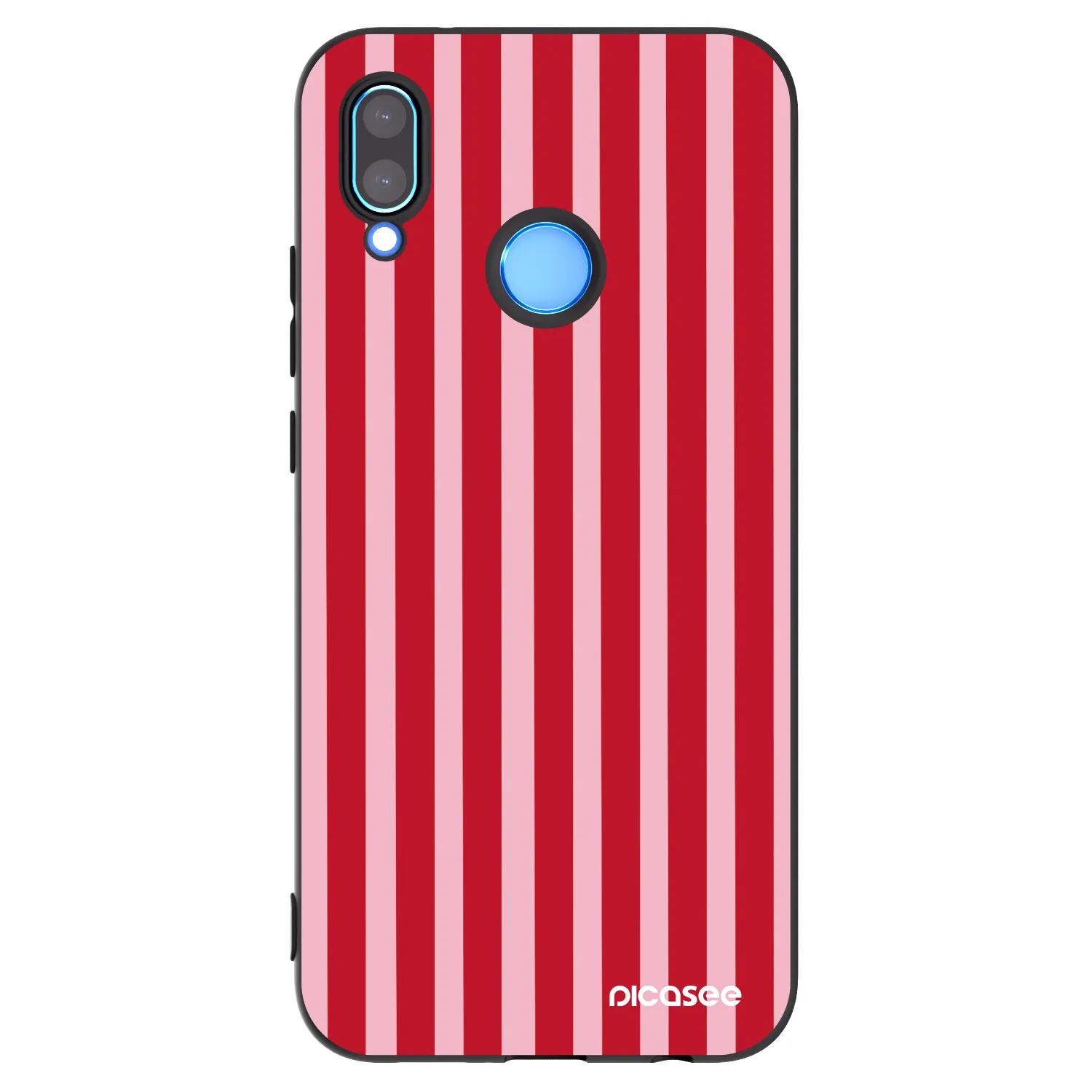 Picasee silikónový čierny obal pre Huawei P20 Lite - Lines red