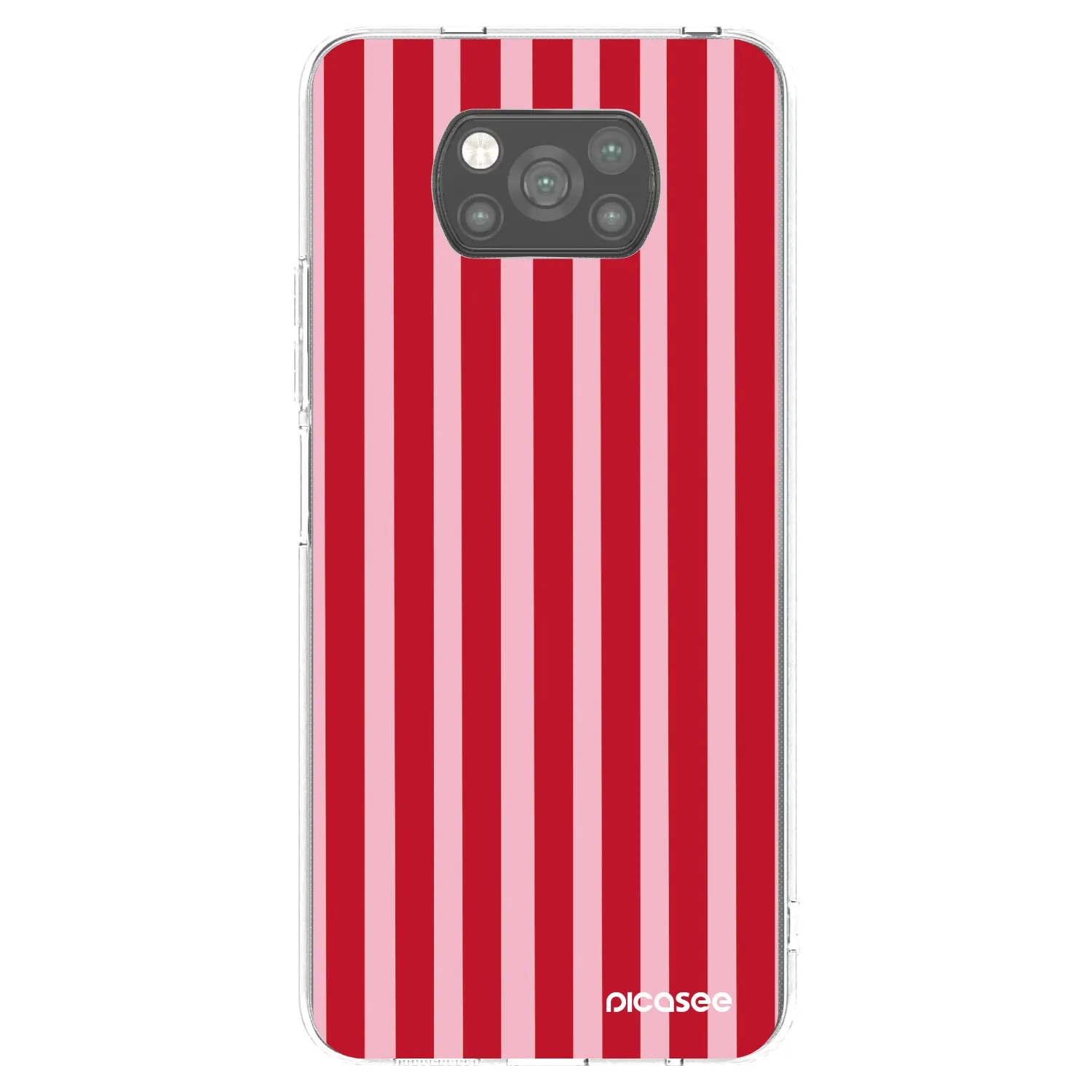 Picasee silikónový čierny obal pre Xiaomi Poco X3 Pro - Lines red