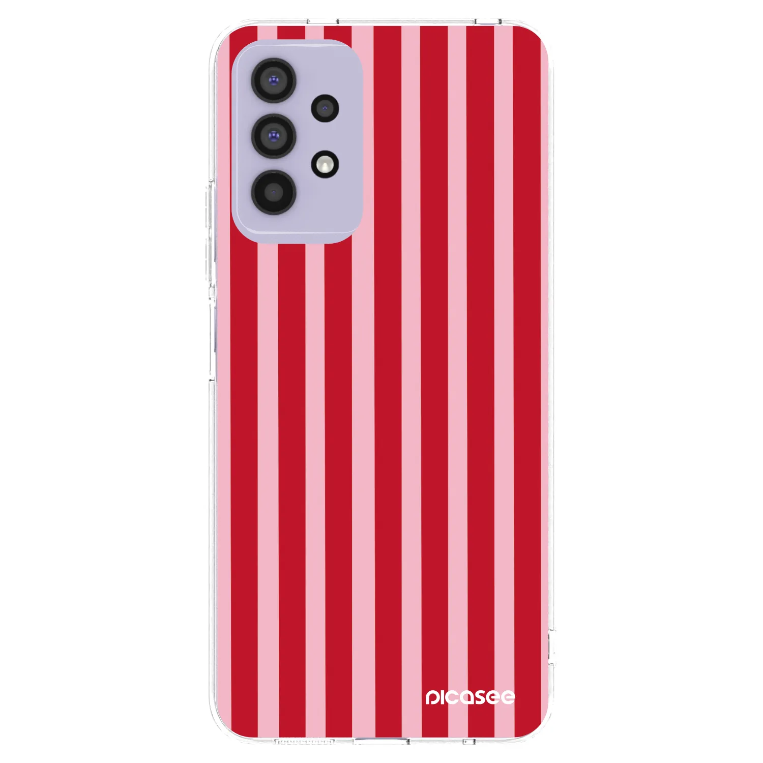 Picasee silikónový prehľadný obal pre Samsung Galaxy A32 4G SM-A325F - Lines red