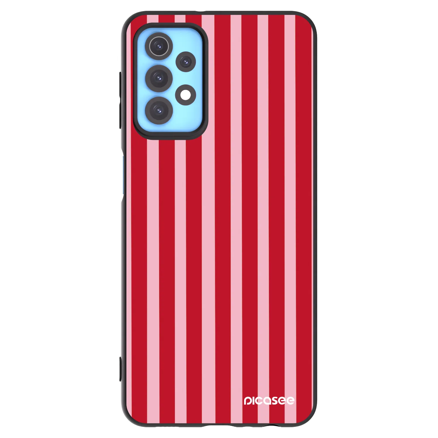 Picasee silikónový čierny obal pre Samsung Galaxy A32 4G SM-A325F - Lines red