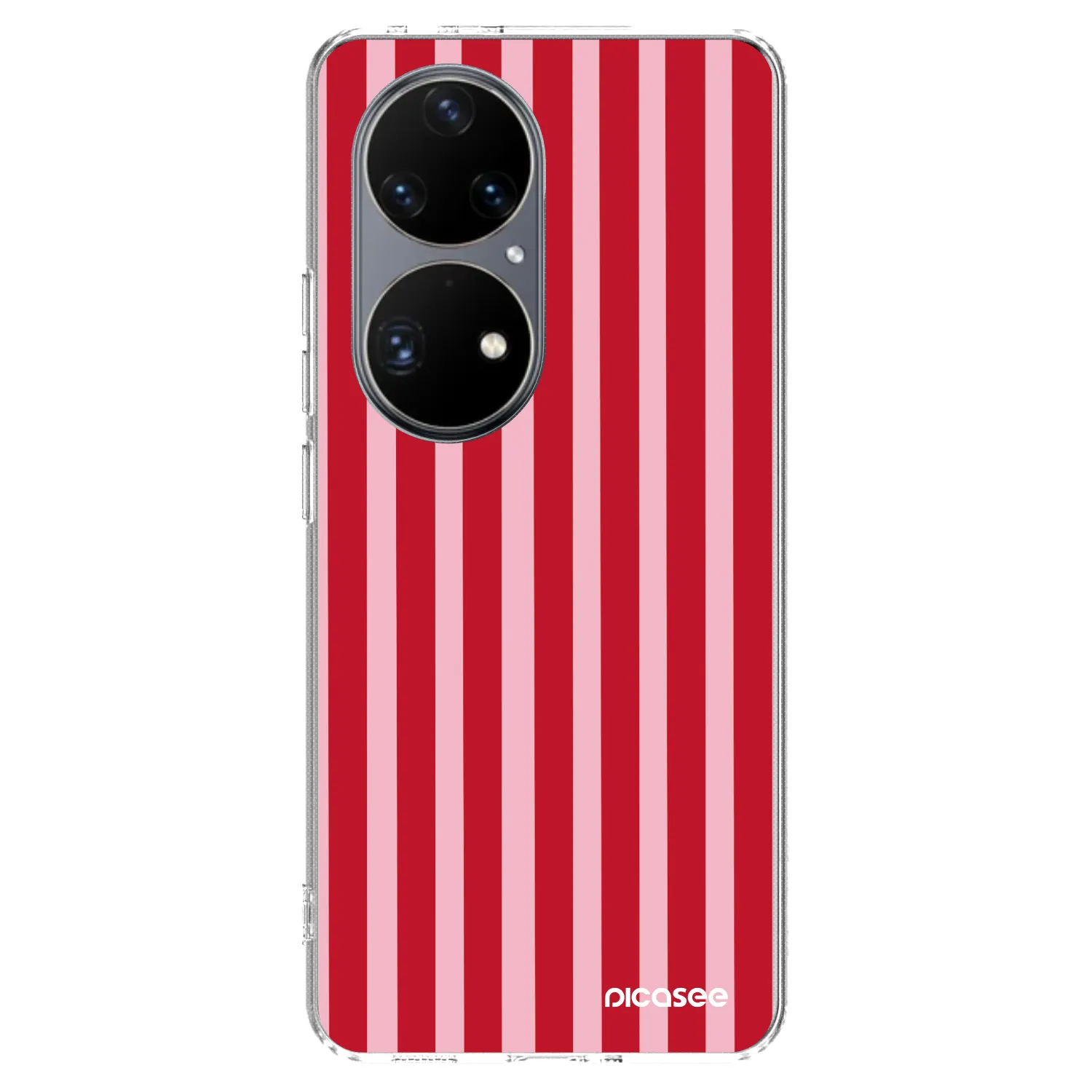 Picasee silikónový prehľadný obal pre Huawei P50 - Lines red