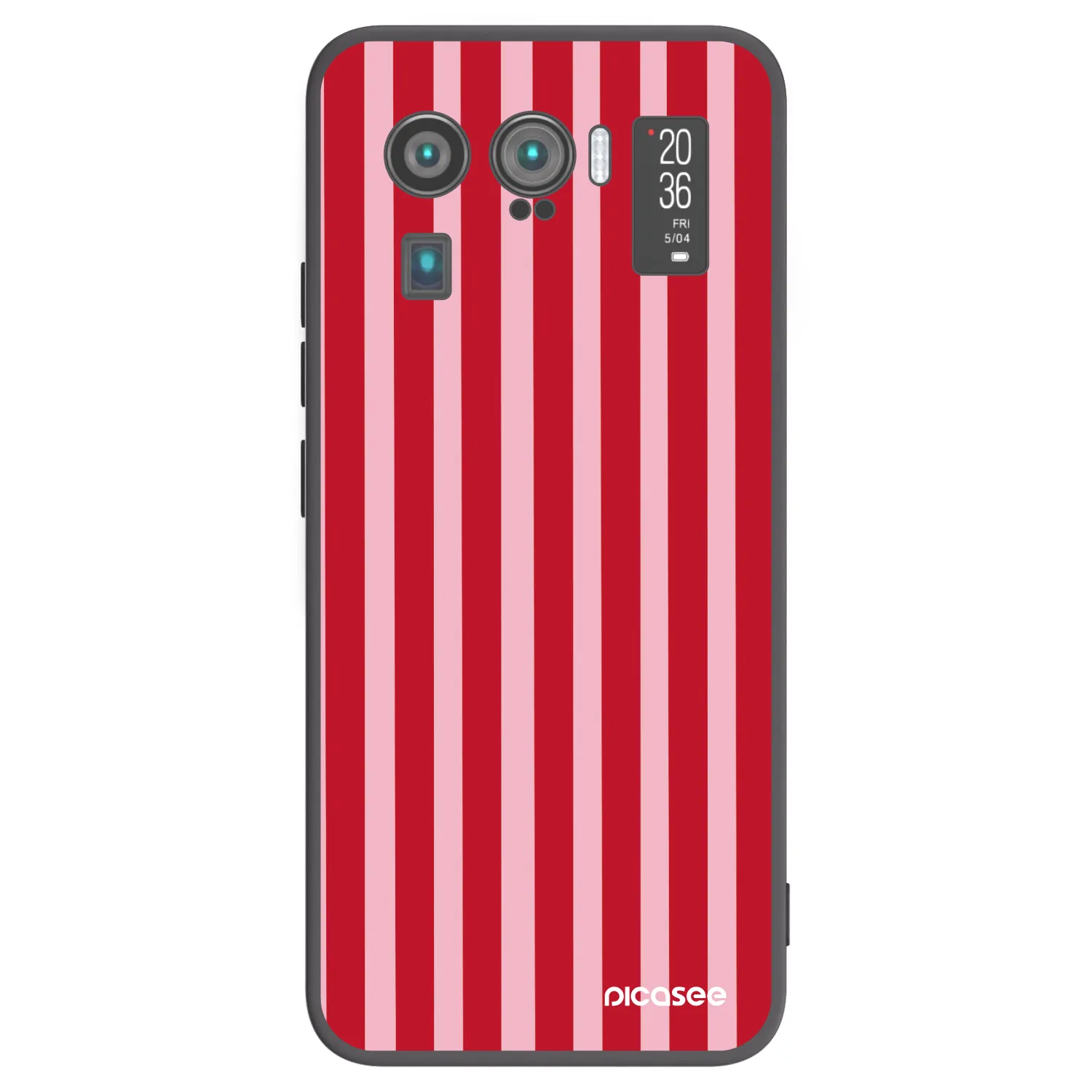 Picasee silikónový čierny obal pre Xiaomi Mi 11 Ultra - Lines red
