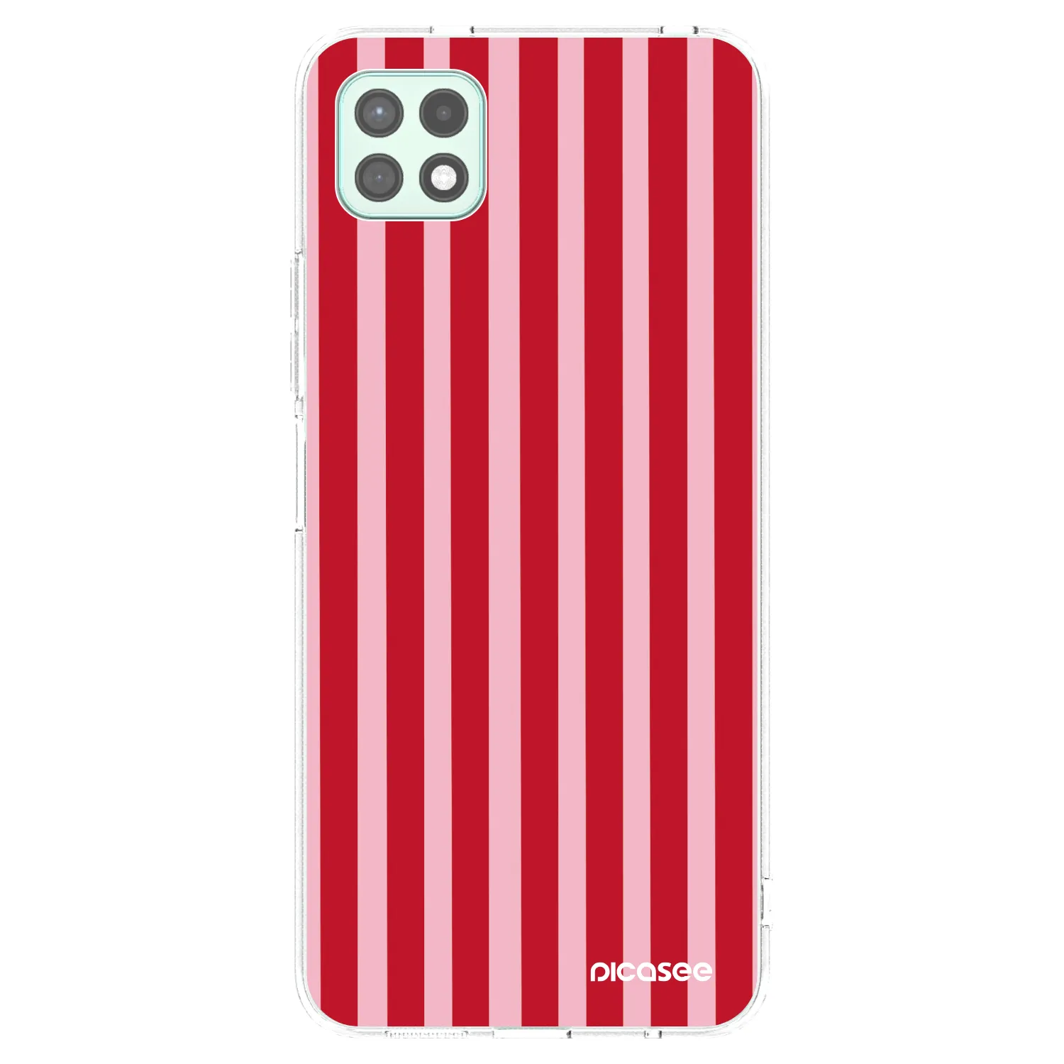 Picasee silikónový prehľadný obal pre Samsung Galaxy A22 A226B 5G - Lines red