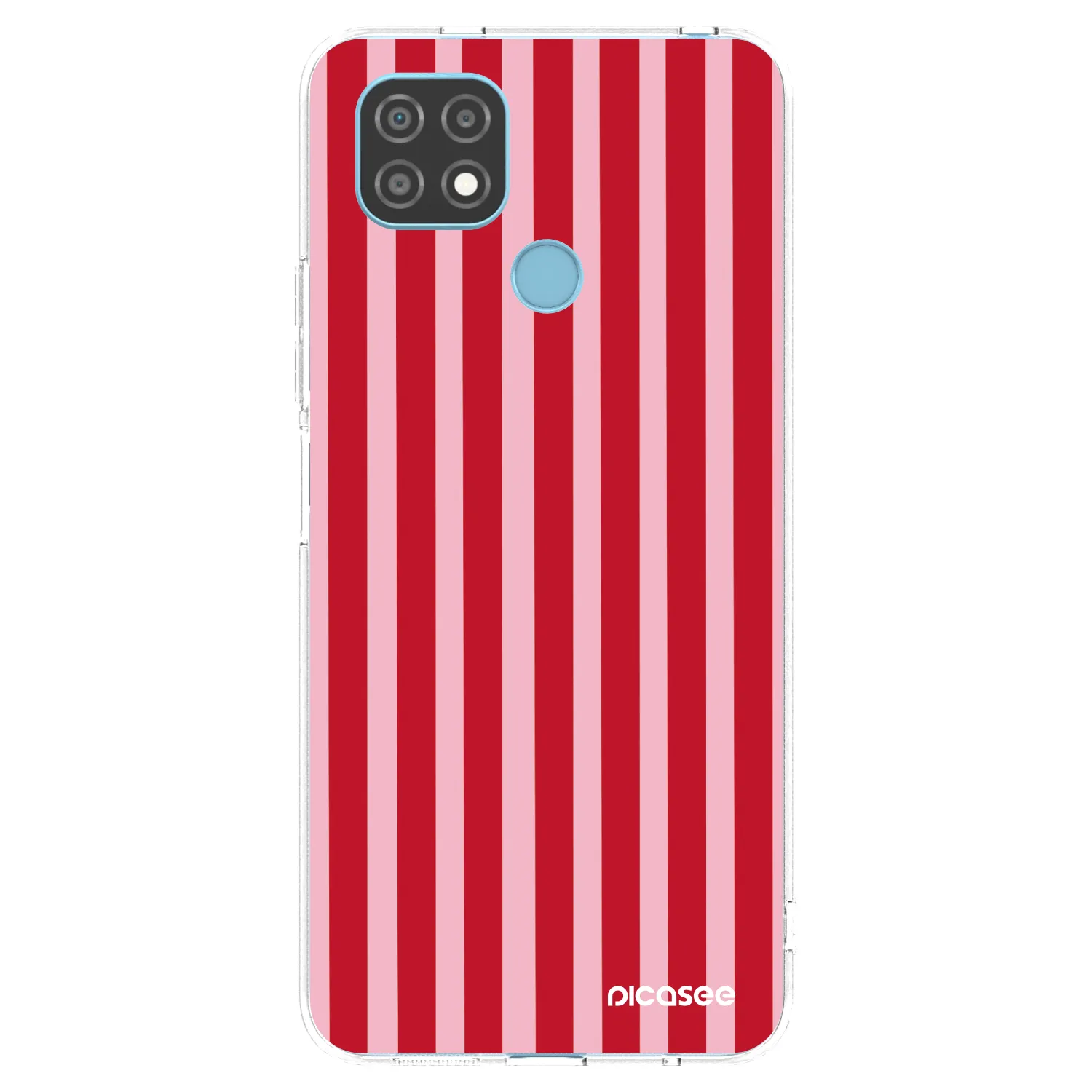 Picasee silikónový prehľadný obal pre Realme C21 - Lines red