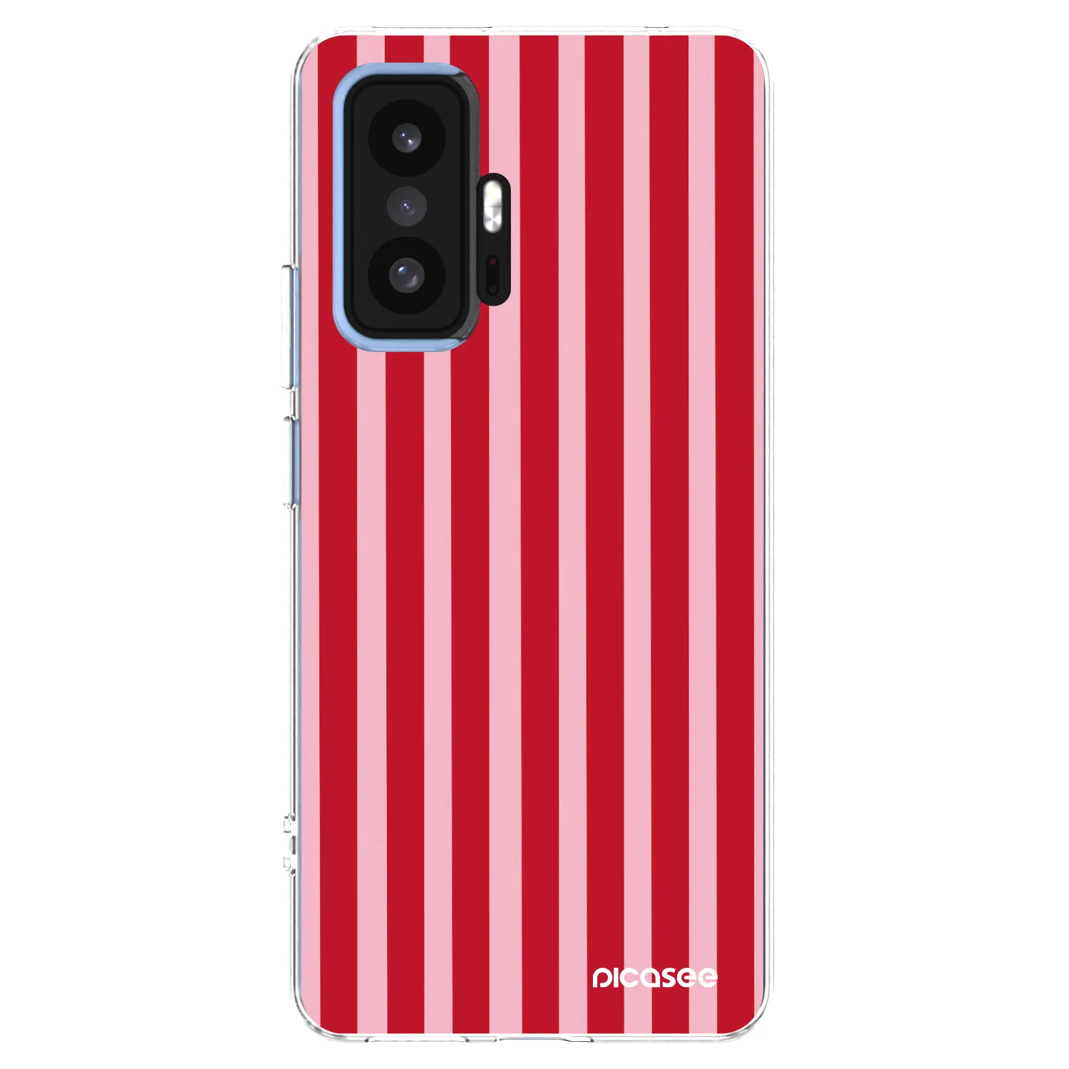 Picasee silikónový prehľadný obal pre Xiaomi 11T Pro - Lines red