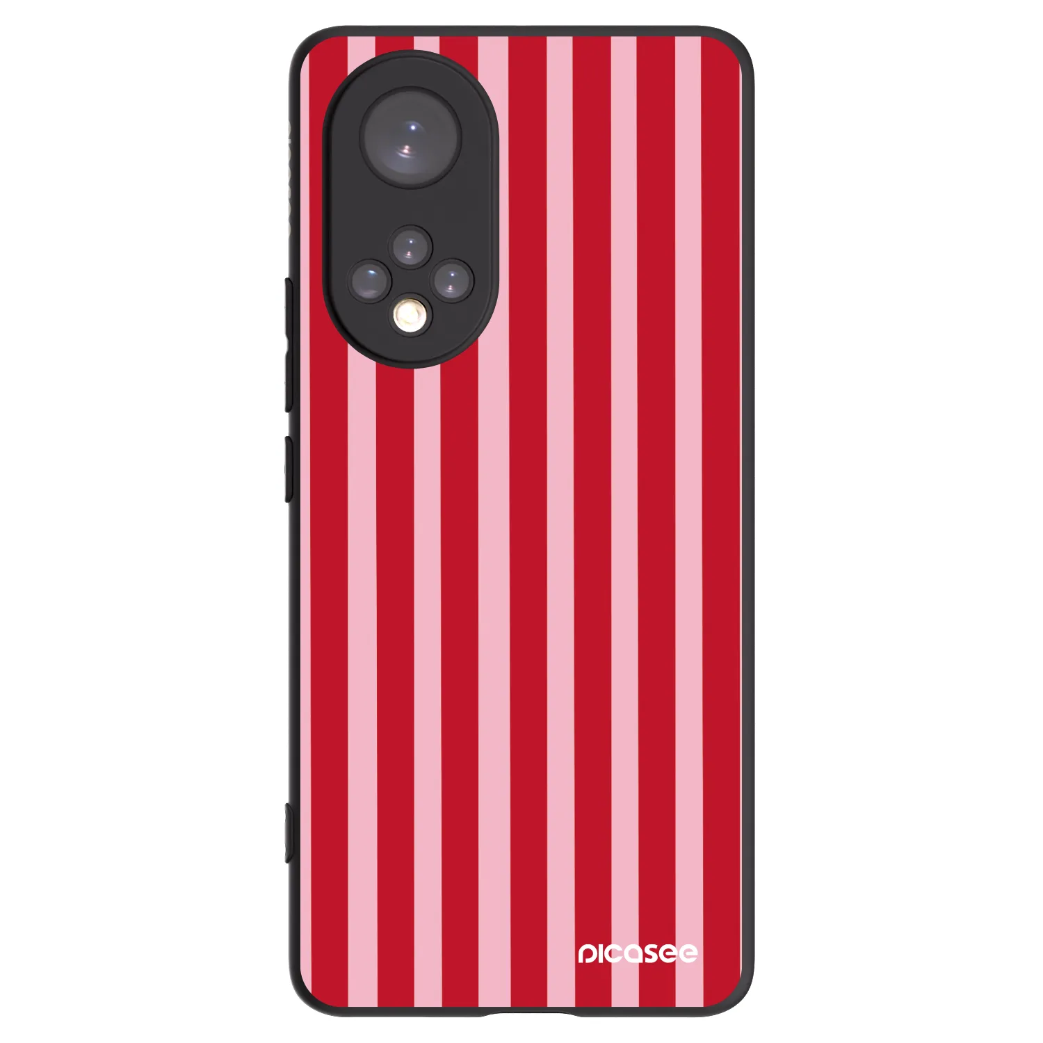 Picasee silikónový čierny obal pre Huawei Nova 9 - Lines red