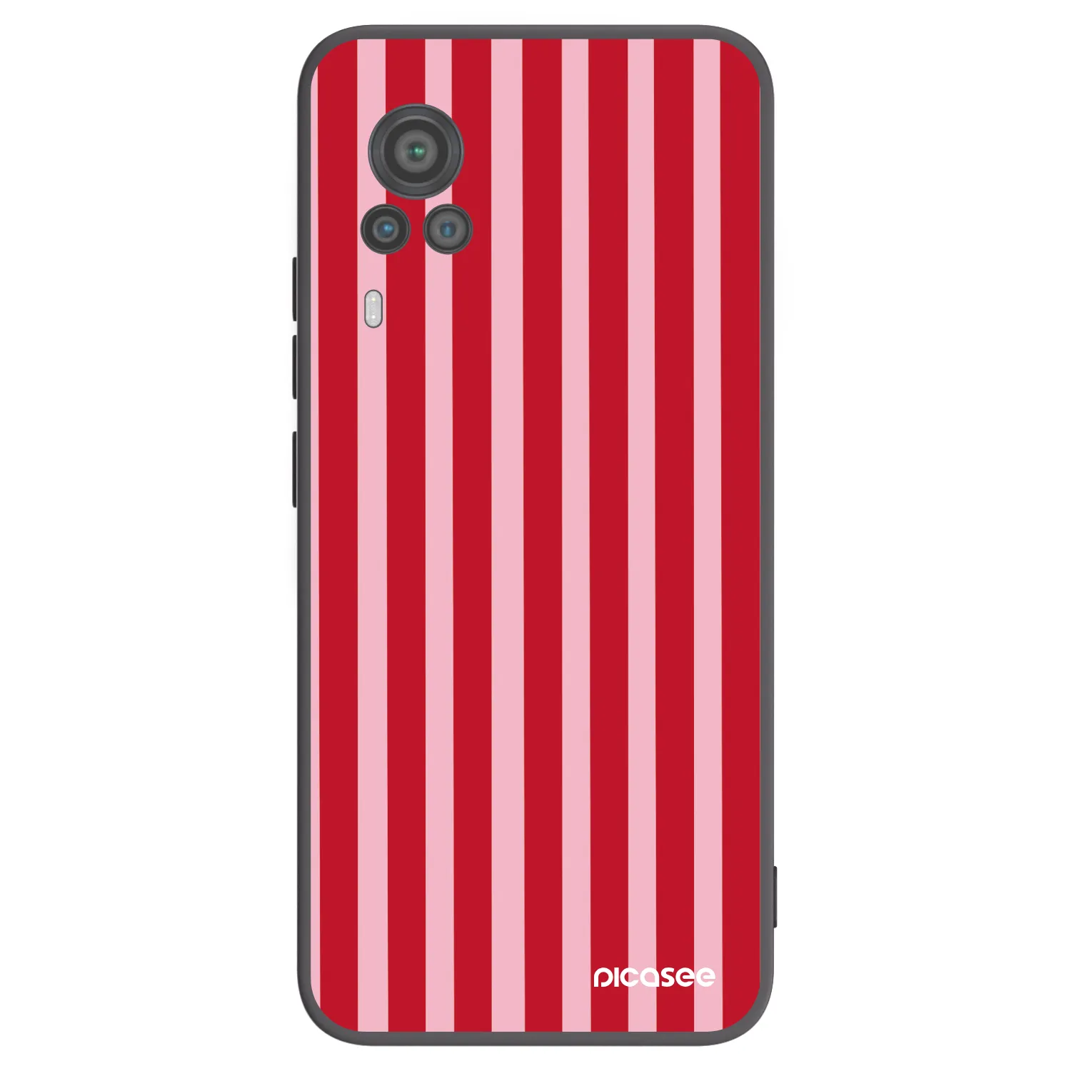 Picasee silikónový čierny obal pre Vivo X60 Pro 5G - Lines red