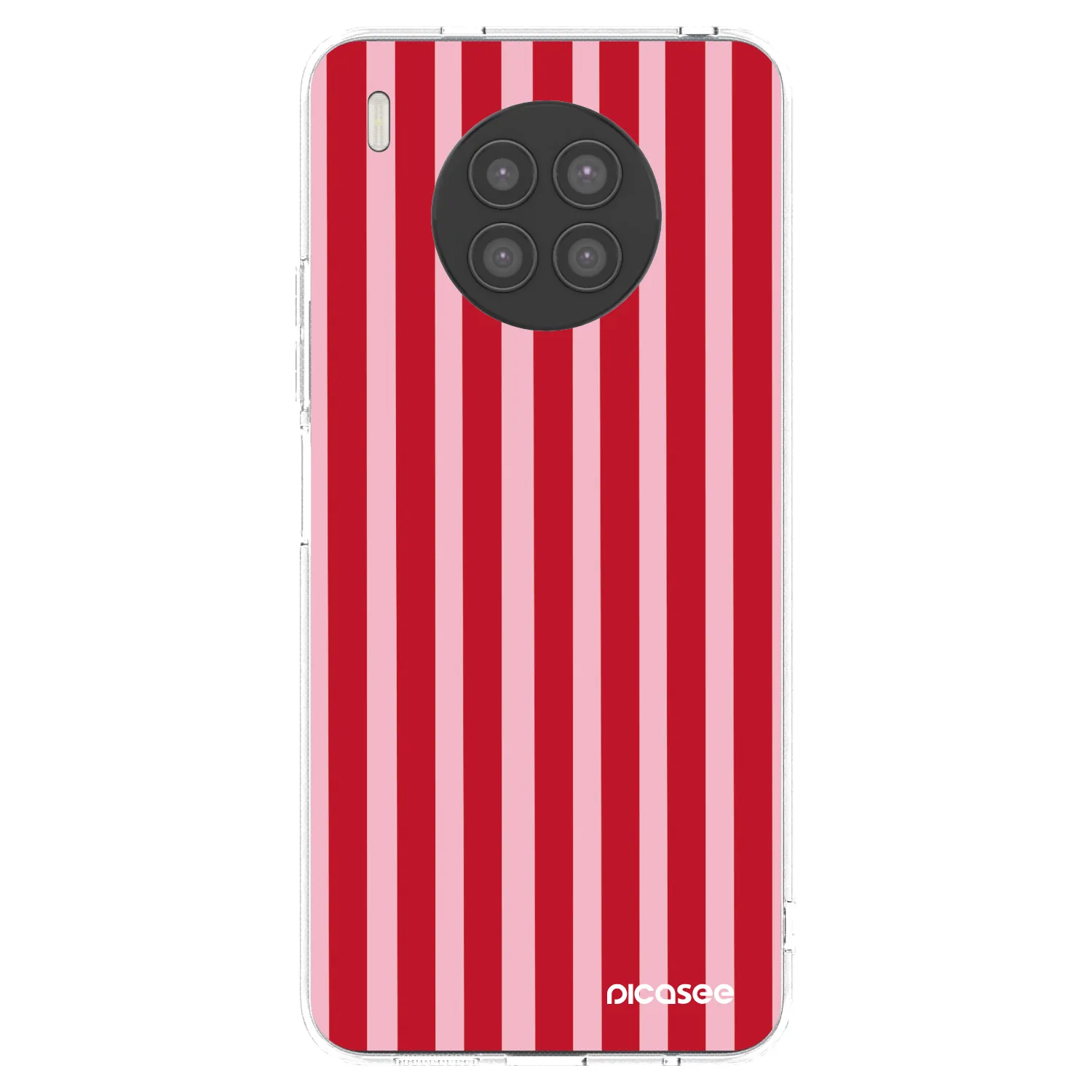 Picasee silikónový prehľadný obal pre Huawei Nova 8i - Lines red