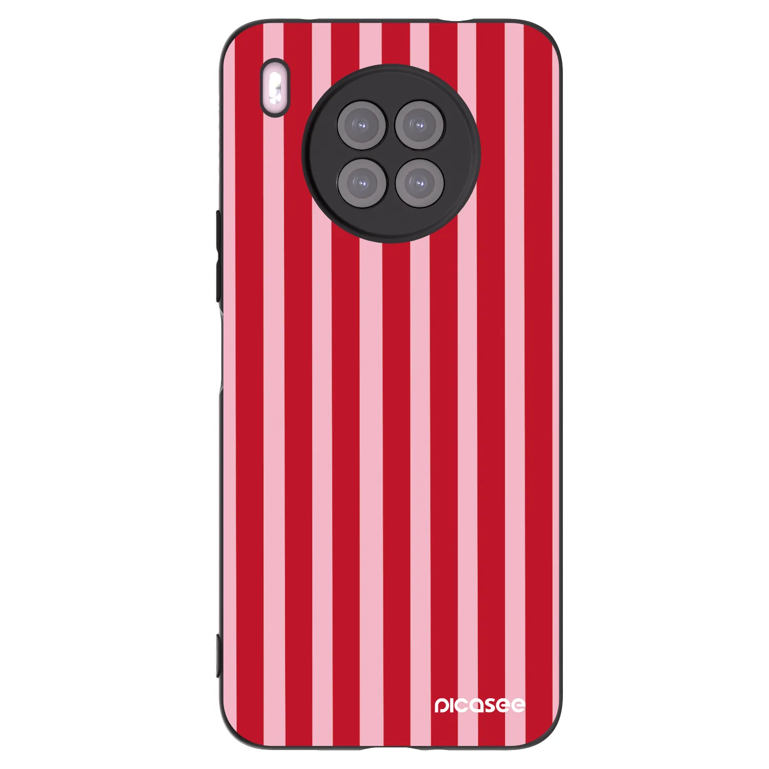 Picasee silikónový čierny obal pre Huawei Nova 8i - Lines red