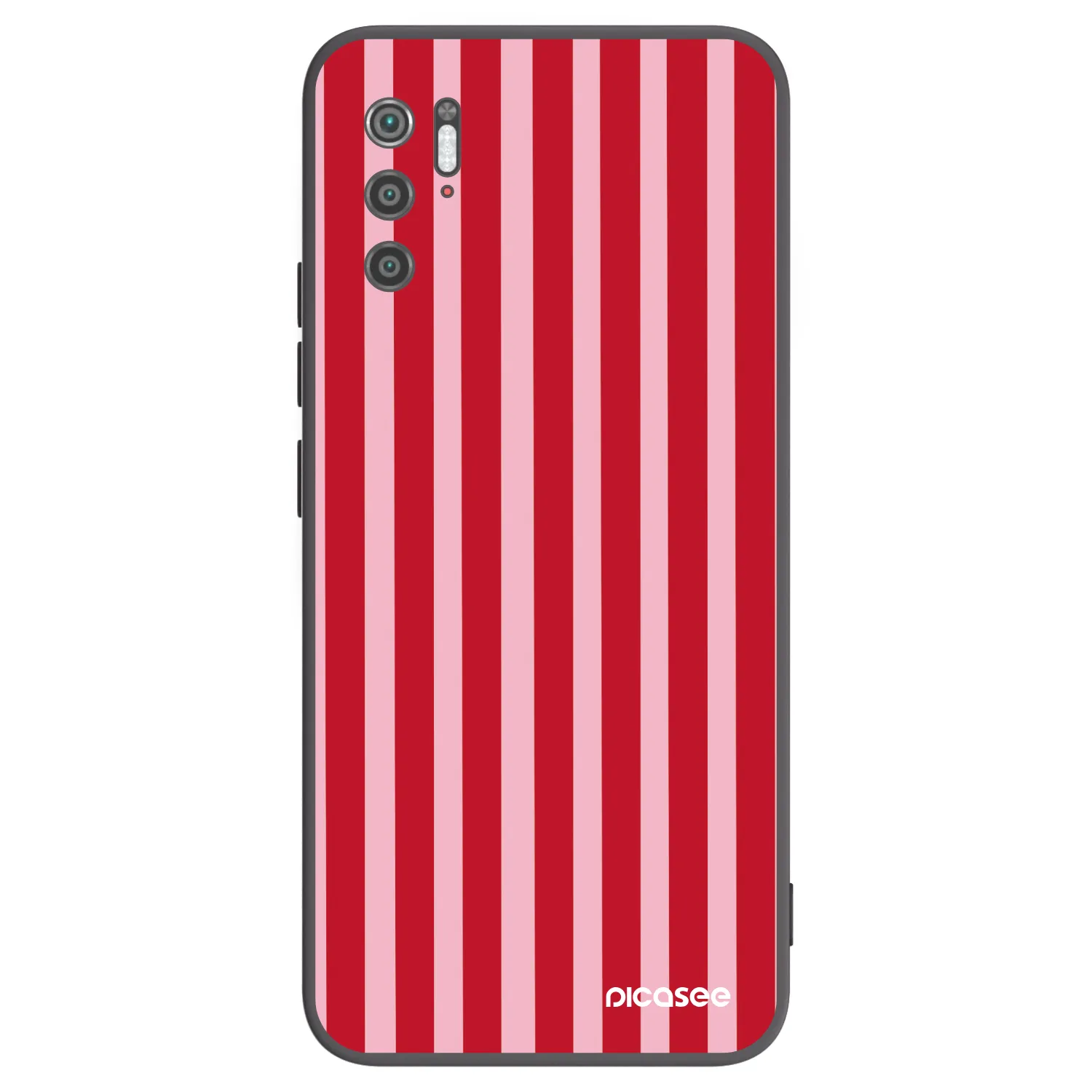 Picasee silikónový čierny obal pre Xiaomi Poco M3 Pro 5G - Lines red