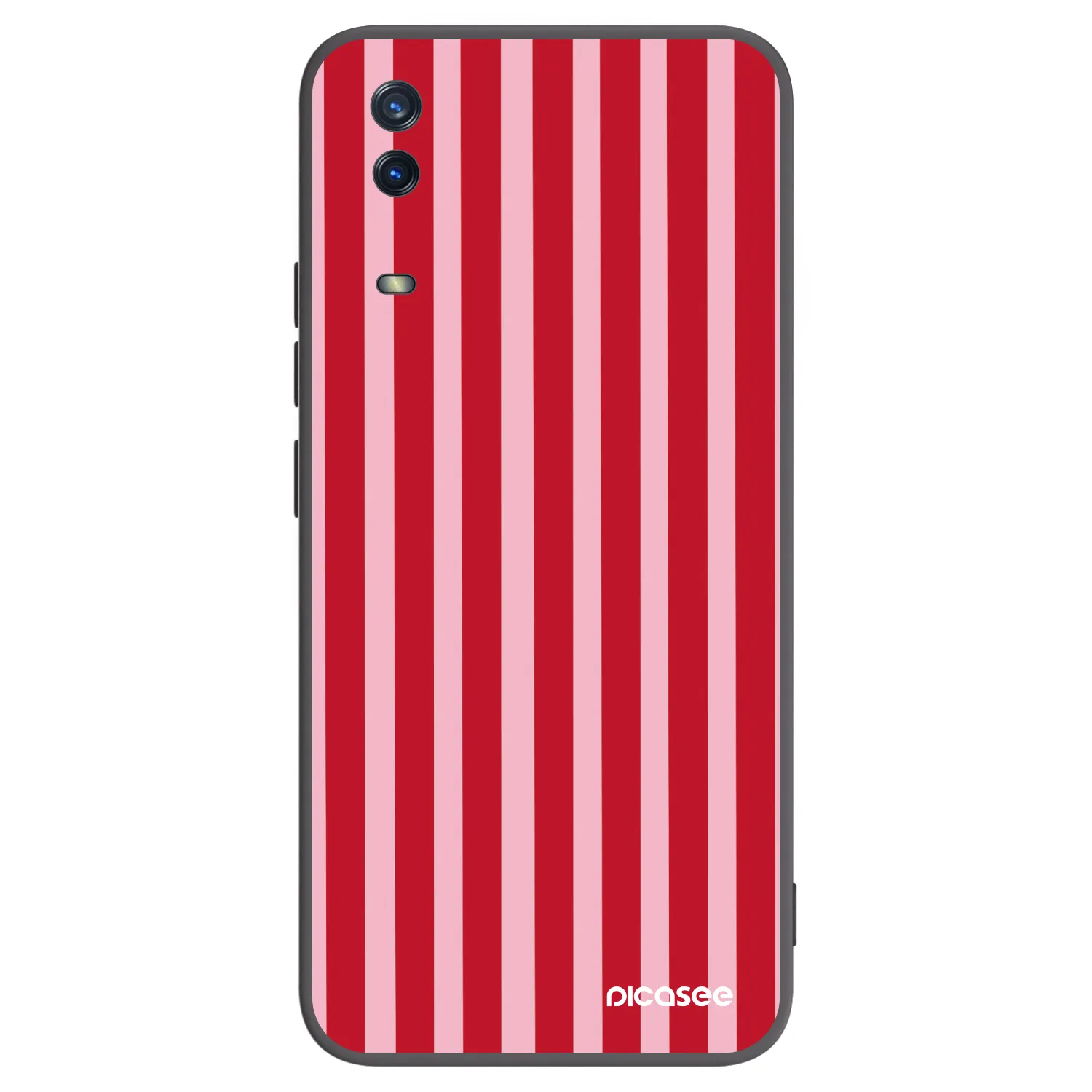 Picasee silikónový čierny obal pre Vivo Y11s - Lines red