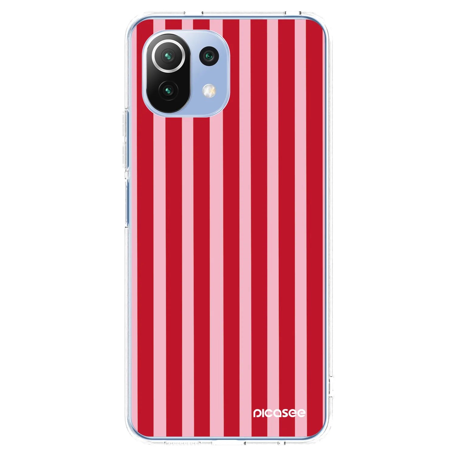 Picasee silikónový prehľadný obal pre Xiaomi 11 Lite 5G NE - Lines red