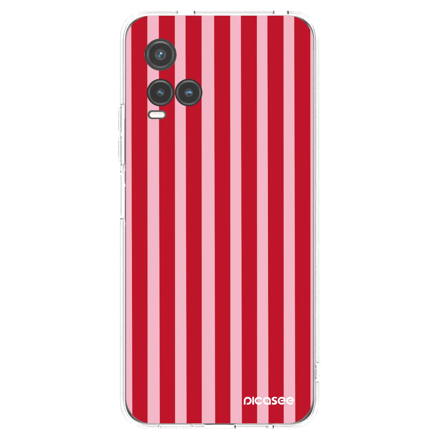 Picasee silikónový prehľadný obal pre Vivo Y33s - Lines red
