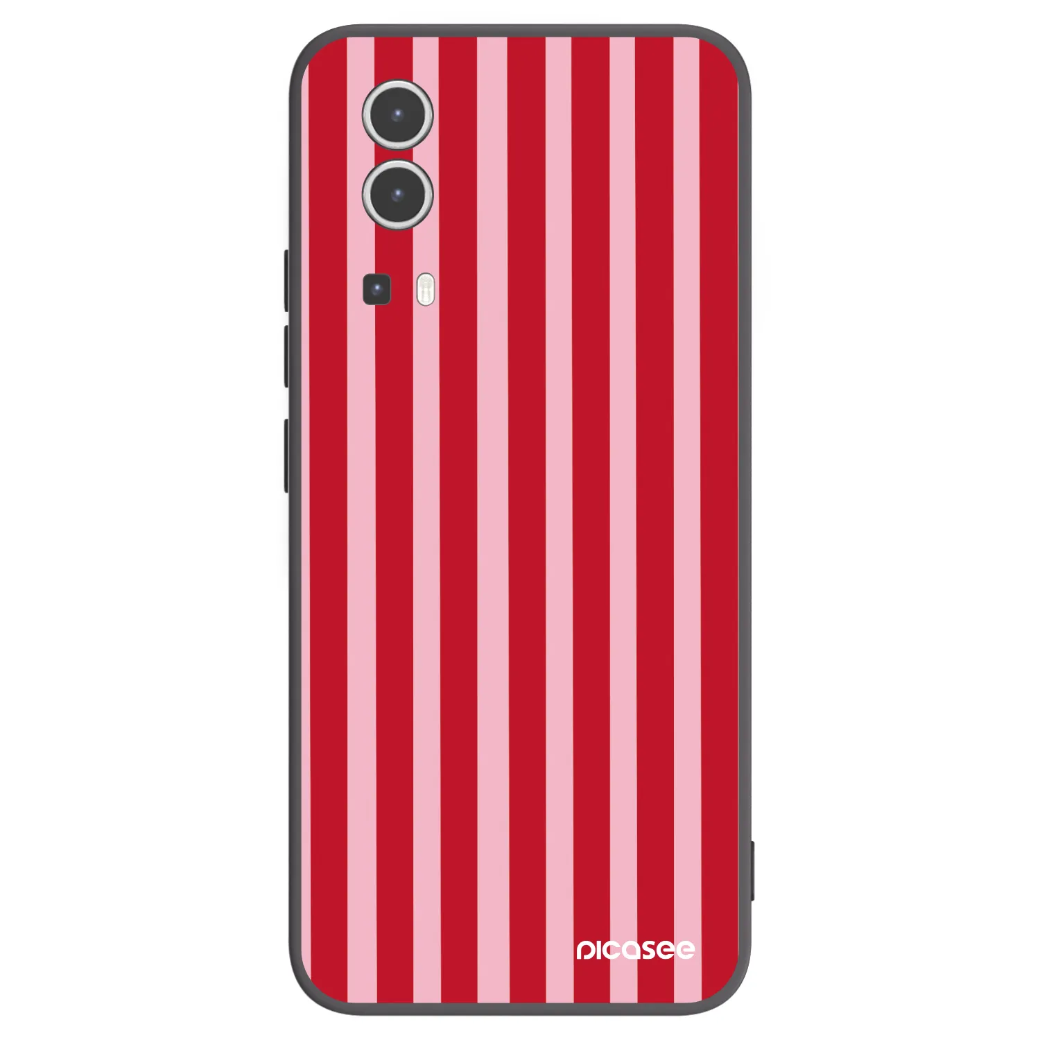 Picasee silikónový čierny obal pre Vivo Y72 5G - Lines red