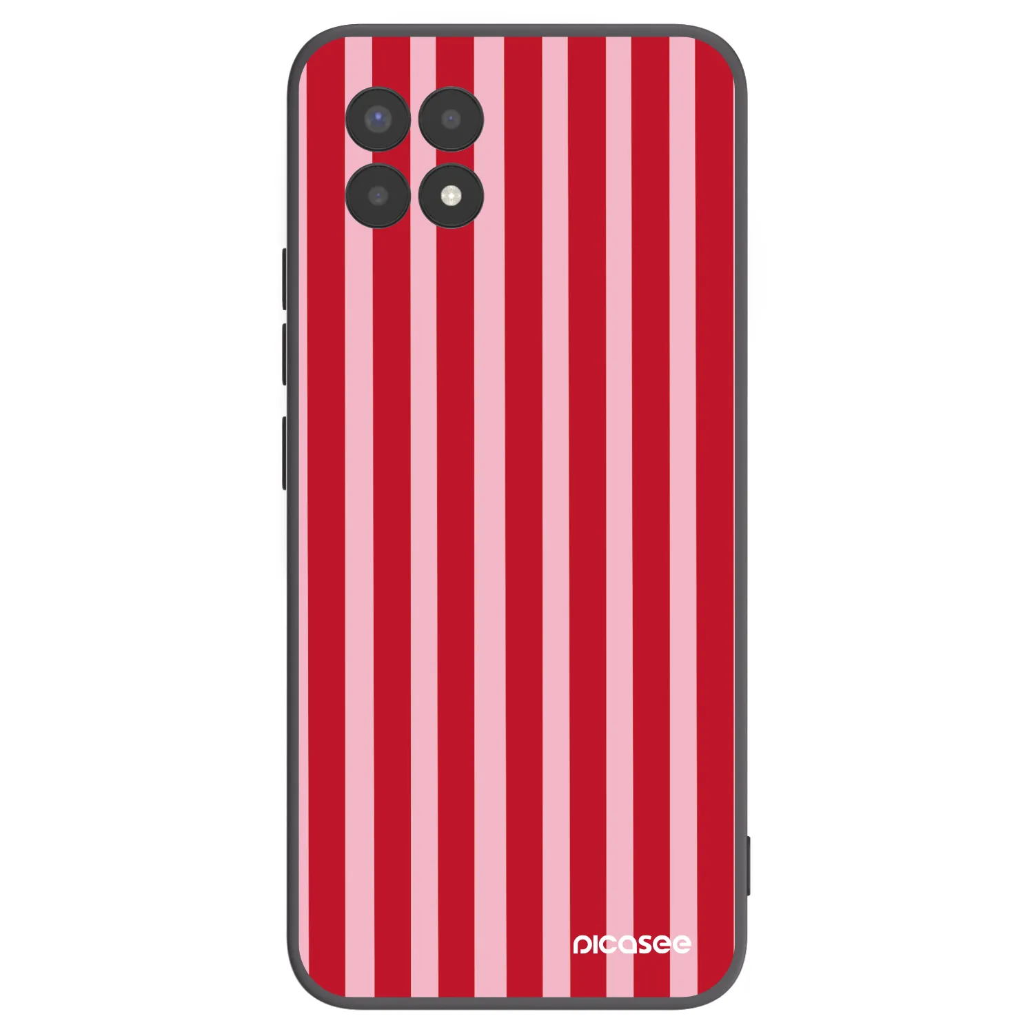 Picasee silikónový čierny obal pre Realme 8i - Lines red