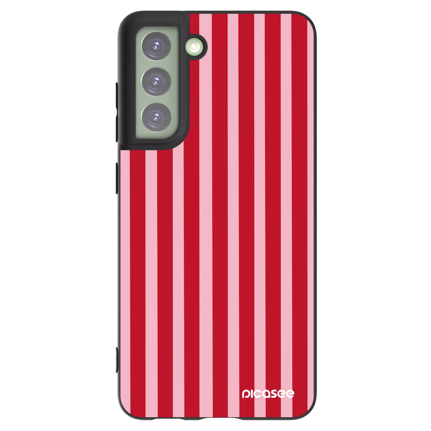 Picasee silikónový čierny obal pre Samsung Galaxy S21 FE 5G - Lines red
