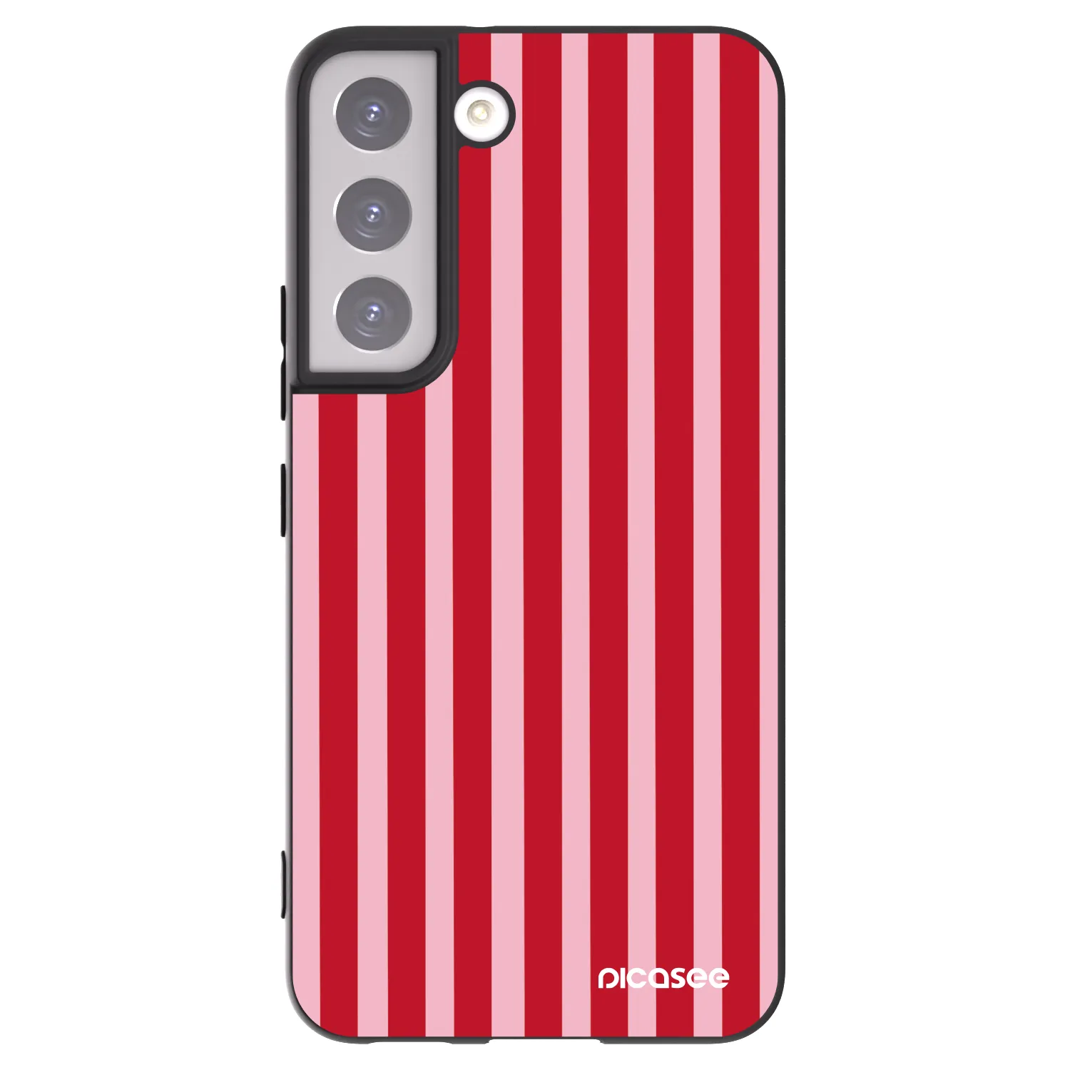 Picasee silikónový čierny obal pre Samsung Galaxy S22 5G - Lines red