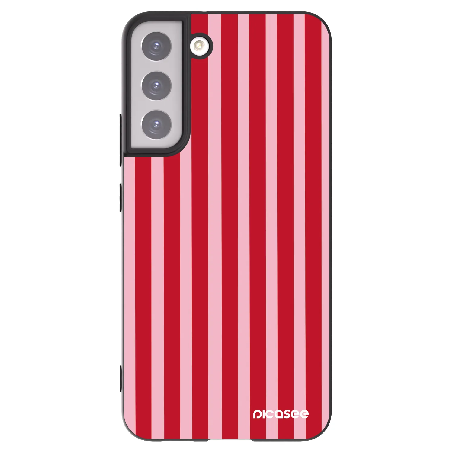 Picasee silikónový čierny obal pre Samsung Galaxy S22+ 5G - Lines red