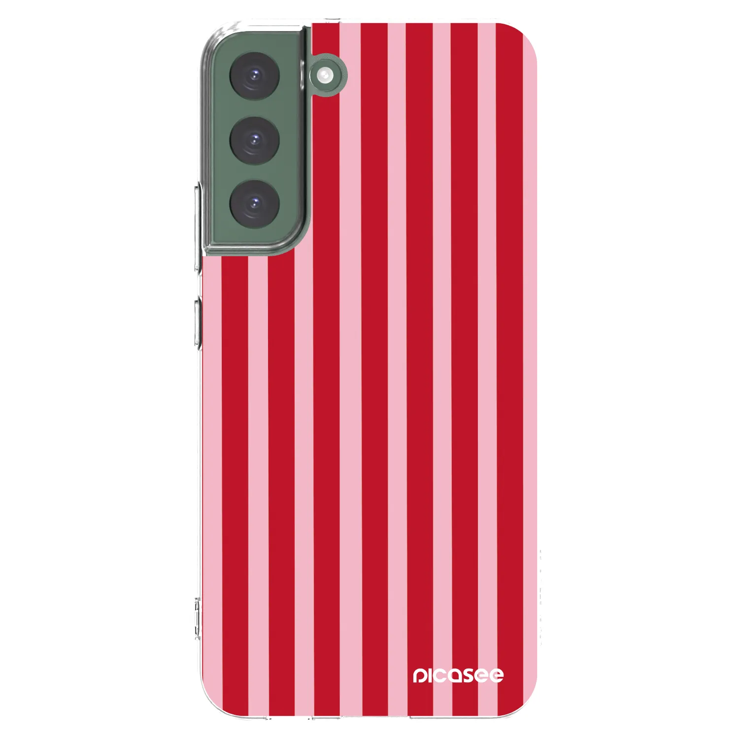 Picasee silikónový prehľadný obal pre Samsung Galaxy S22+ 5G - Lines red