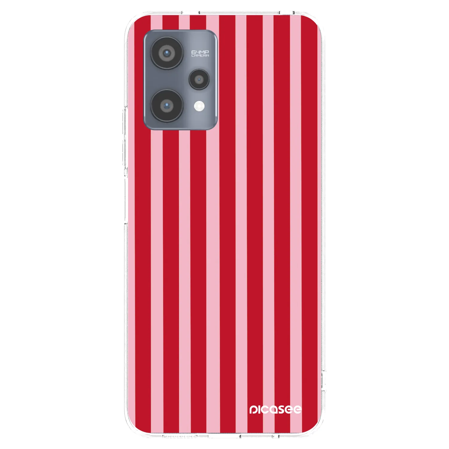 Picasee silikónový prehľadný obal pre Realme 9 Pro 5G - Lines red