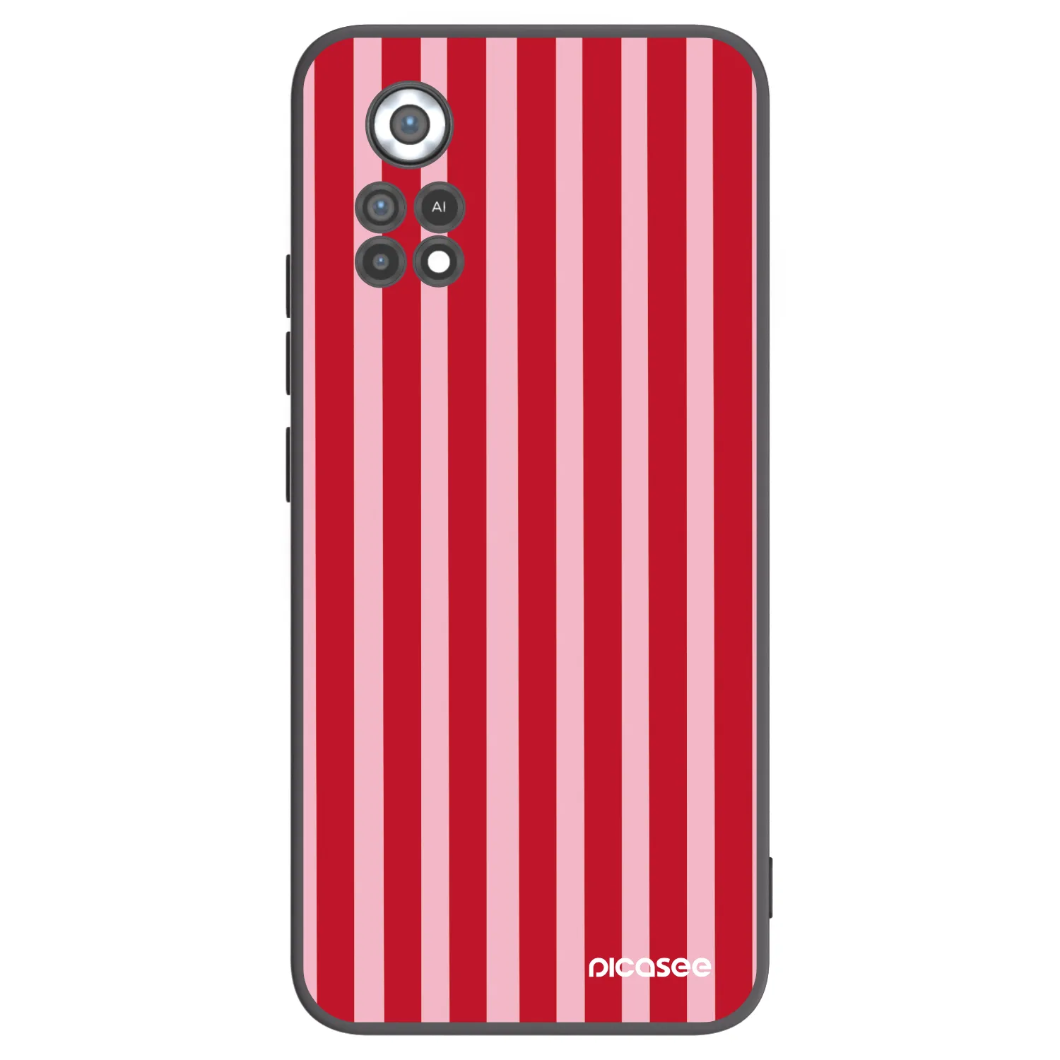 Picasee silikónový čierny obal pre Xiaomi Poco X4 Pro 5G - Lines red