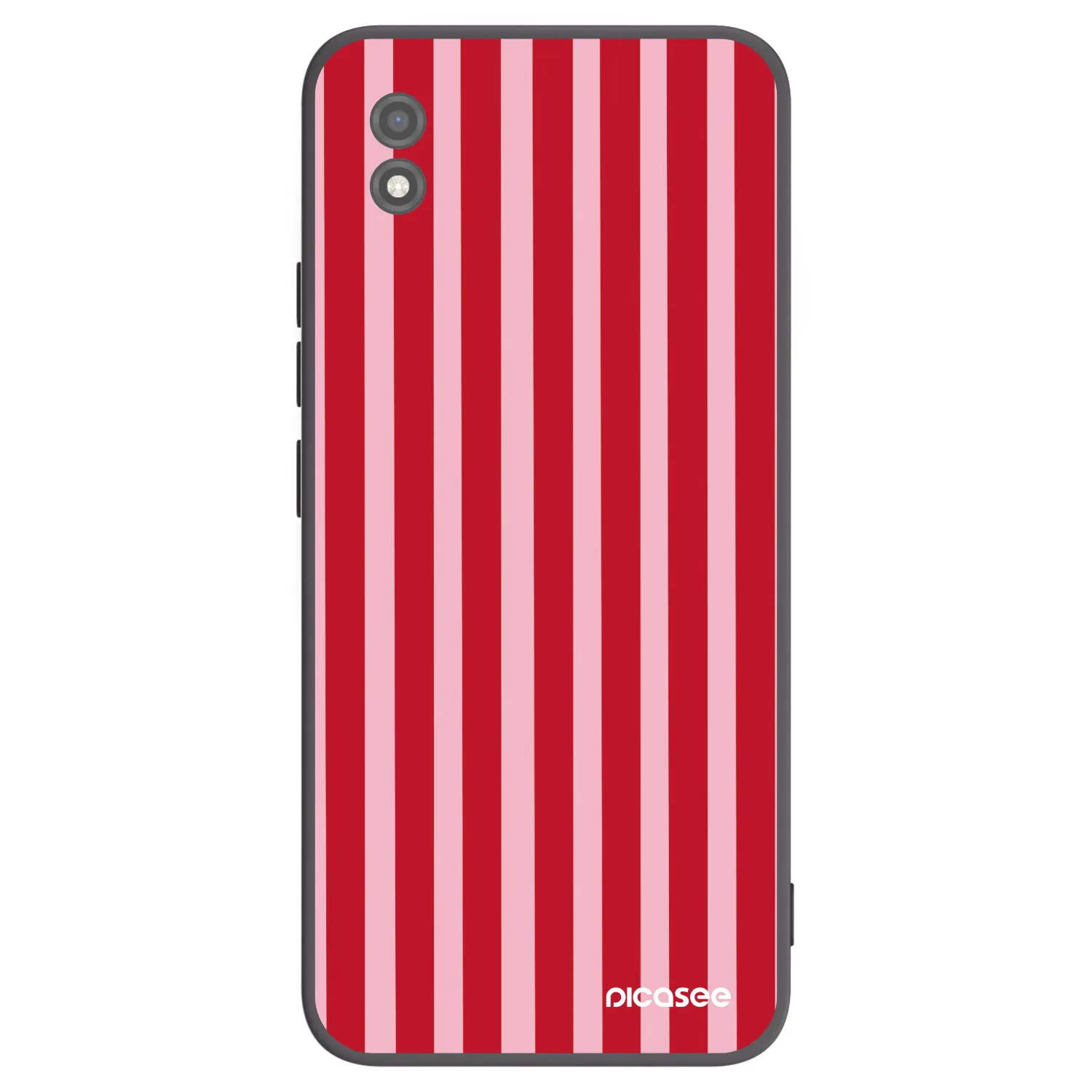 Picasee silikónový čierny obal pre Realme C11 (2021) - Lines red