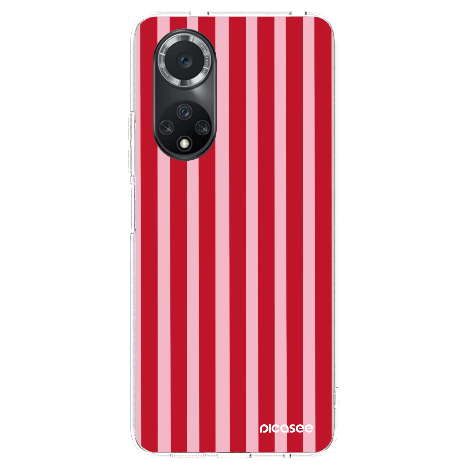 Picasee silikónový prehľadný obal pre Huawei Nova 9 SE - Lines red