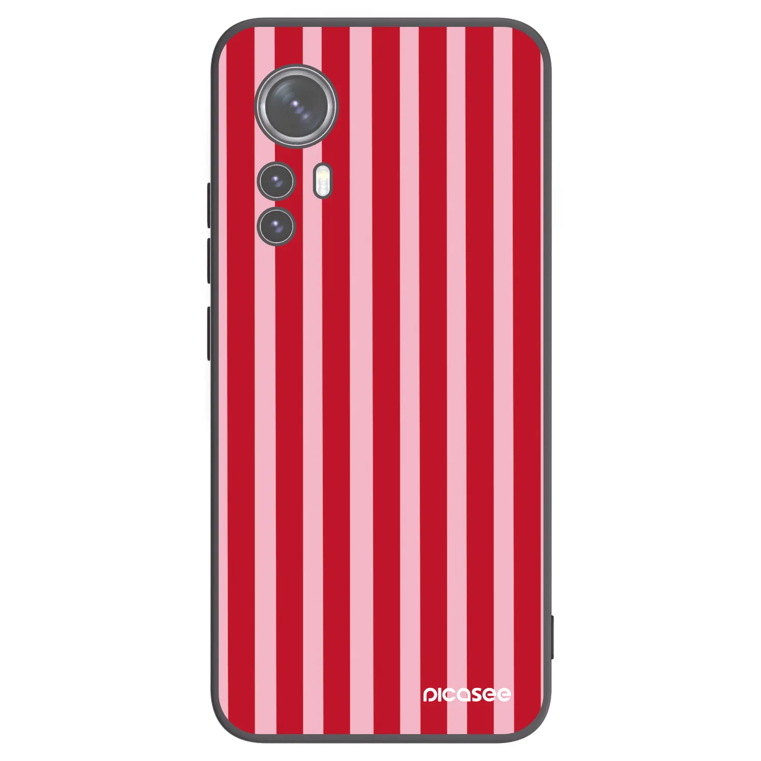 Picasee silikónový čierny obal pre Xiaomi 12 - Lines red