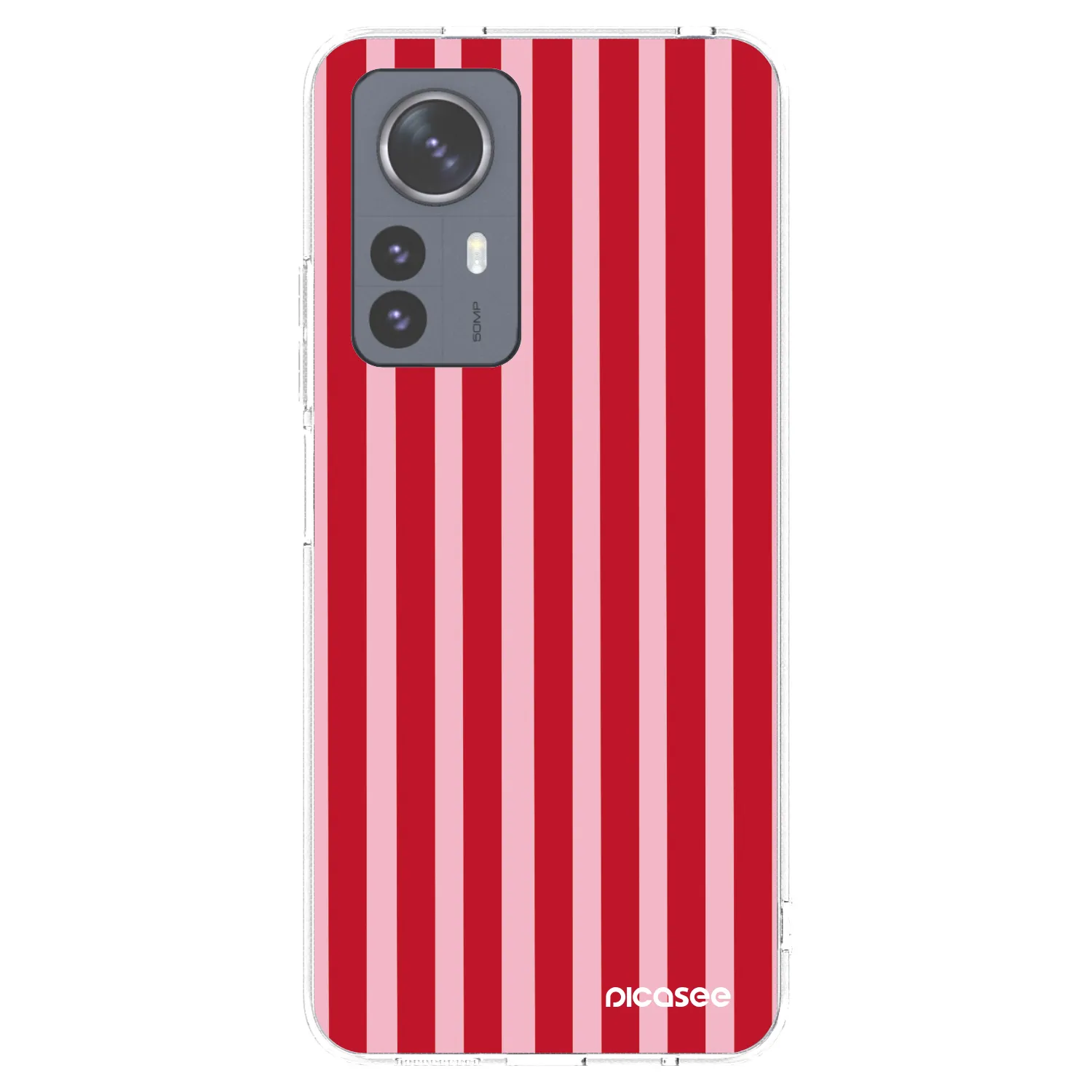 Picasee silikónový prehľadný obal pre Xiaomi 12 Pro - Lines red