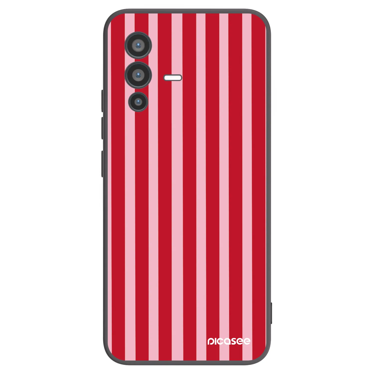Picasee silikónový čierny obal pre Vivo V23 5G - Lines red