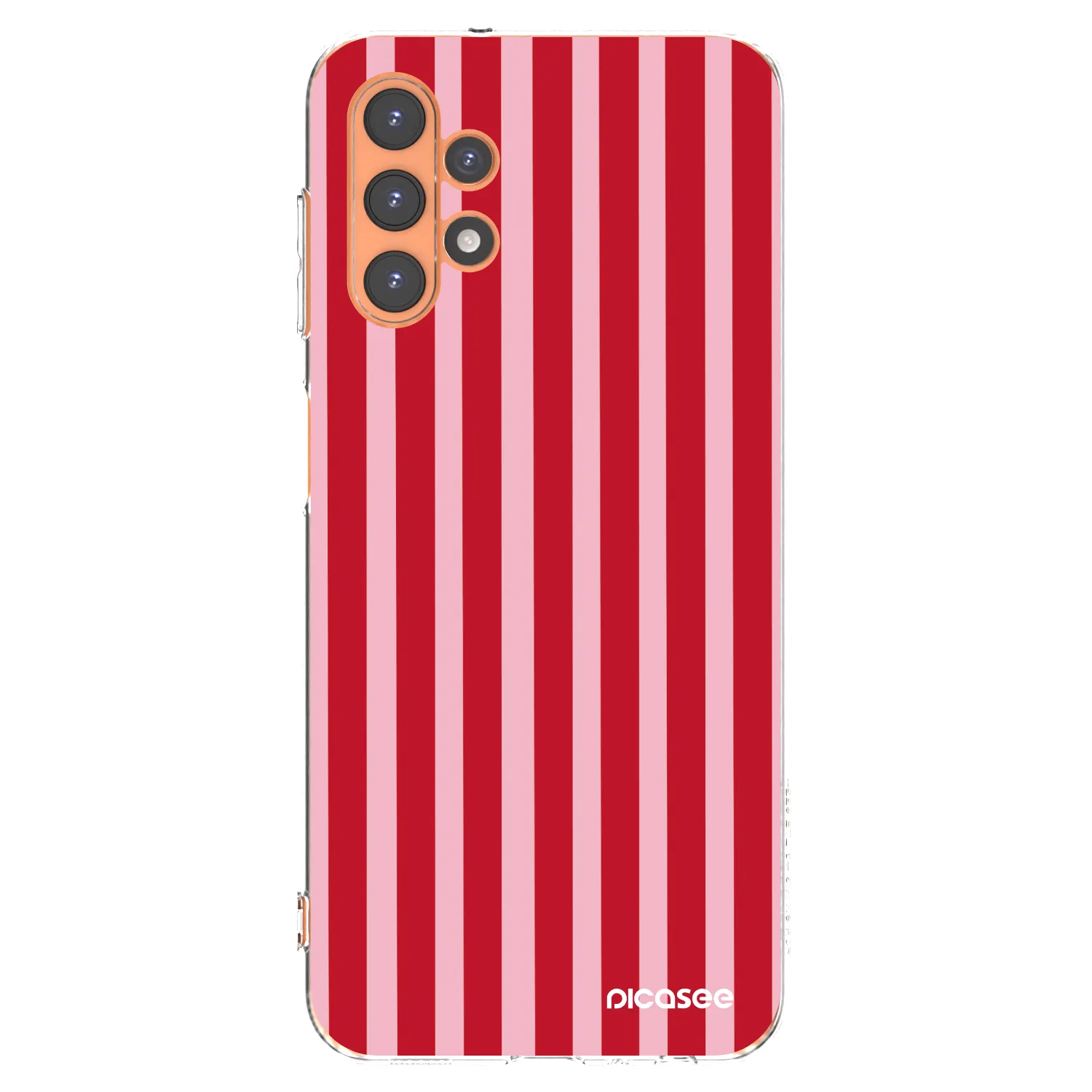 Picasee silikónový prehľadný obal pre Samsung Galaxy A13 4G A135 - Lines red