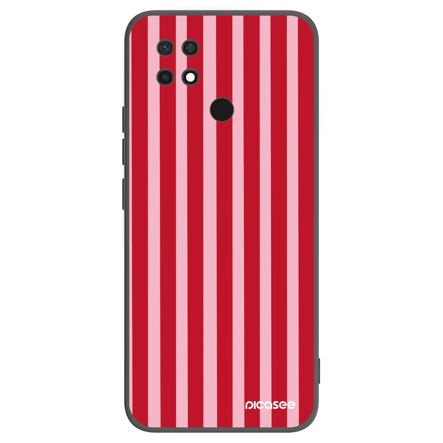 Picasee silikónový čierny obal pre Xiaomi Redmi 10C - Lines red