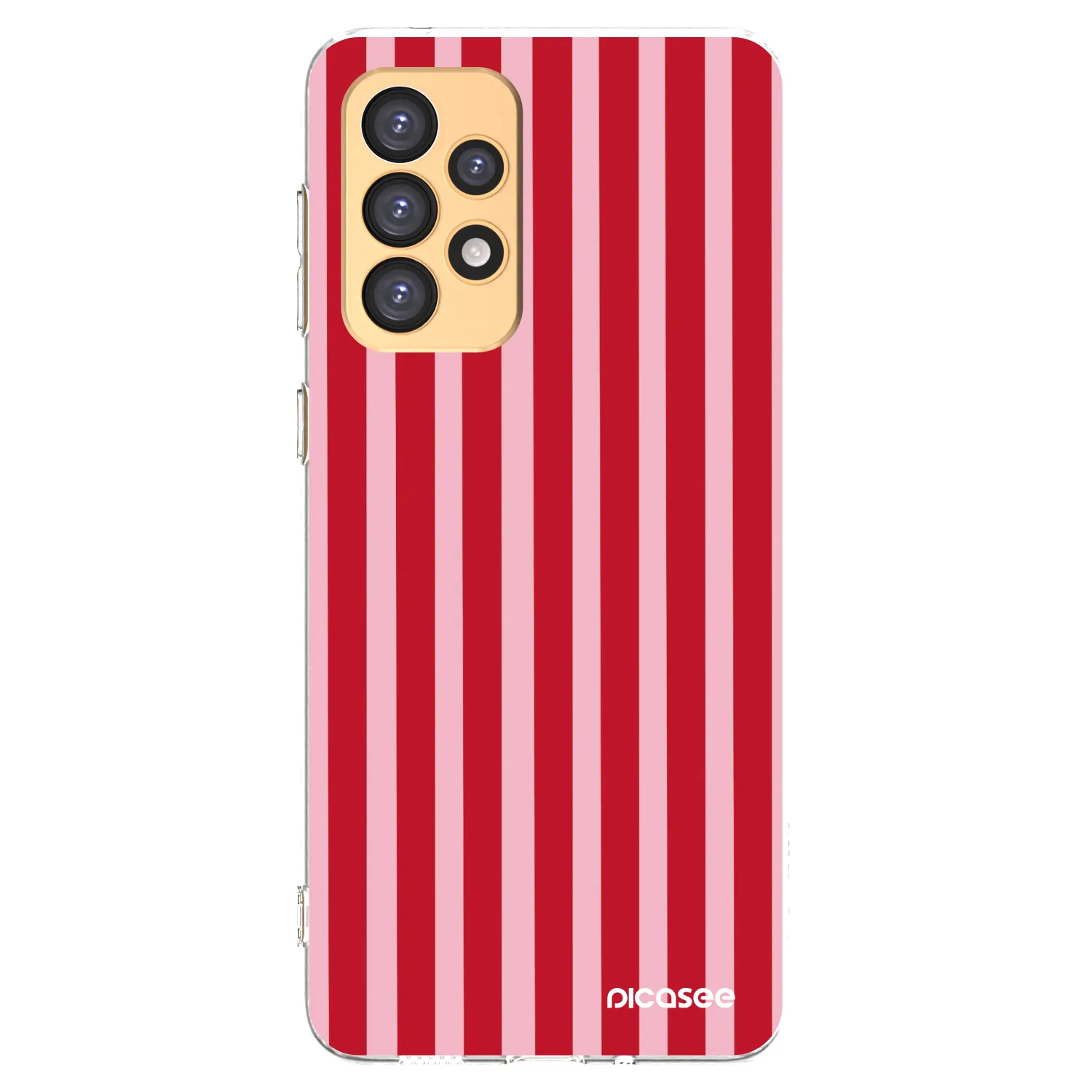 Picasee silikónový prehľadný obal pre Samsung Galaxy A33 5G A336 - Lines red