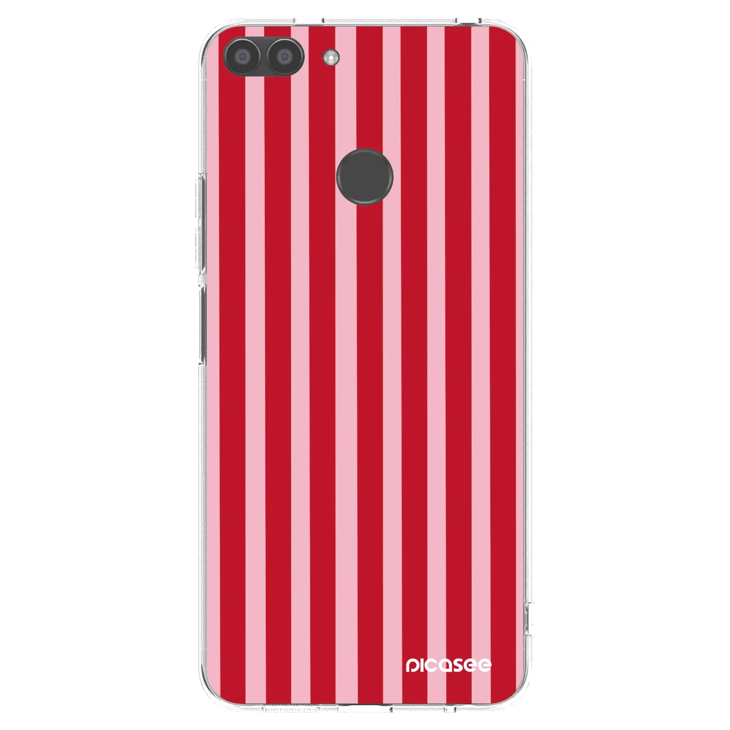 Picasee silikónový prehľadný obal pre Huawei P Smart - Lines red