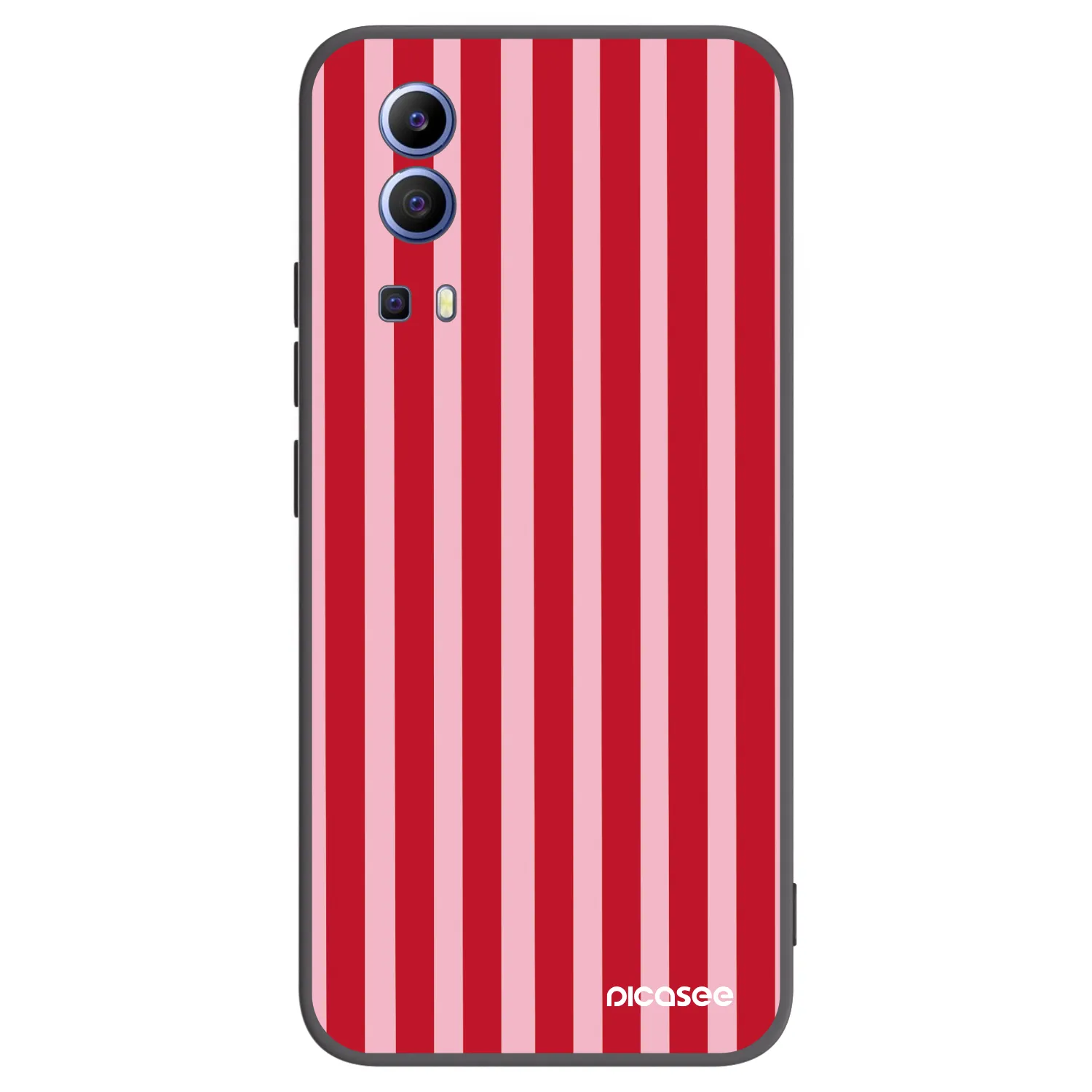 Picasee silikónový čierny obal pre Vivo Y52 5G - Lines red