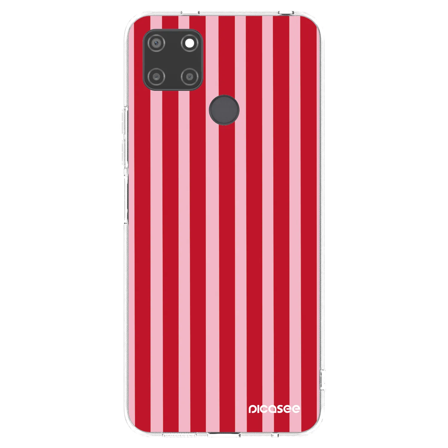 Picasee silikónový prehľadný obal pre Realme C21Y - Lines red