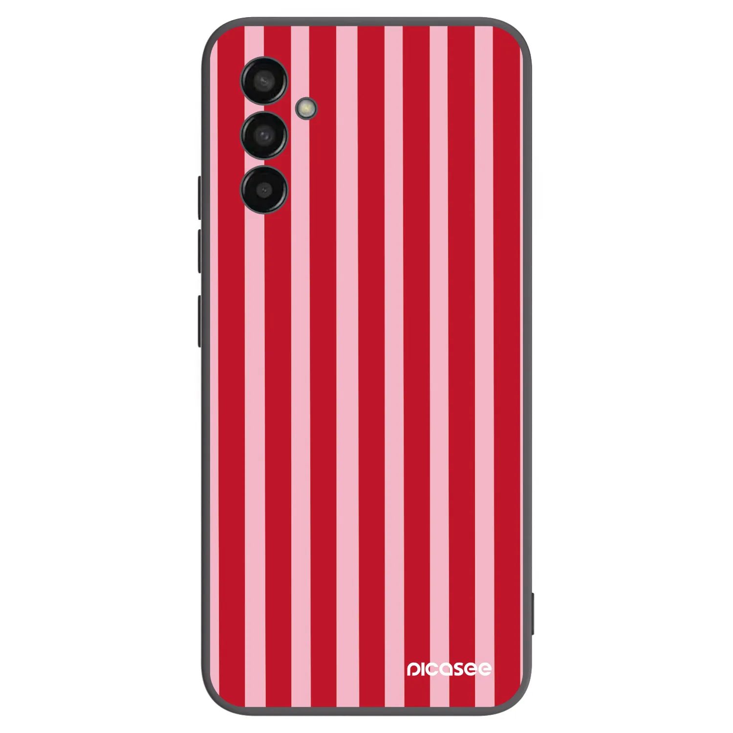 Picasee silikónový čierny obal pre Samsung Galaxy M13 M135F - Lines red