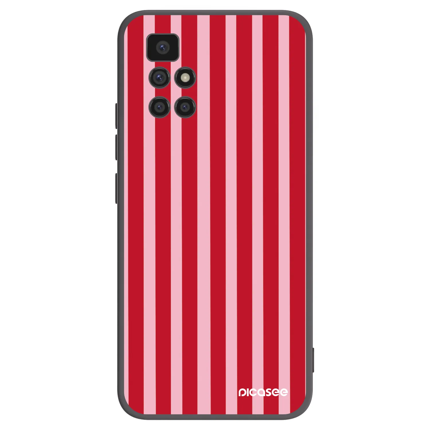 Picasee silikónový čierny obal pre Xiaomi Redmi 10 (2022) - Lines red