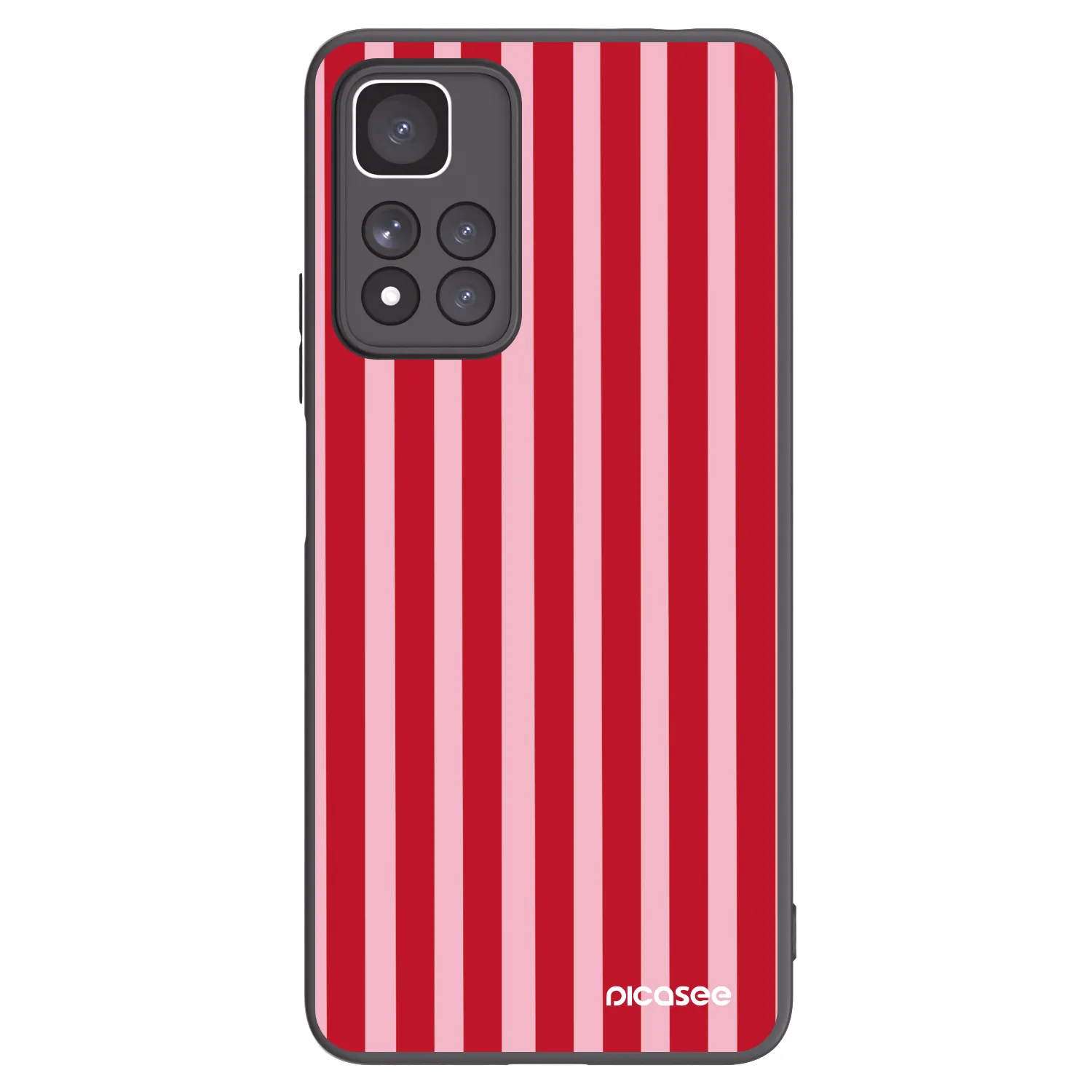 Picasee silikónový čierny obal pre Xiaomi Redmi Note 11 Pro+ 5G - Lines red