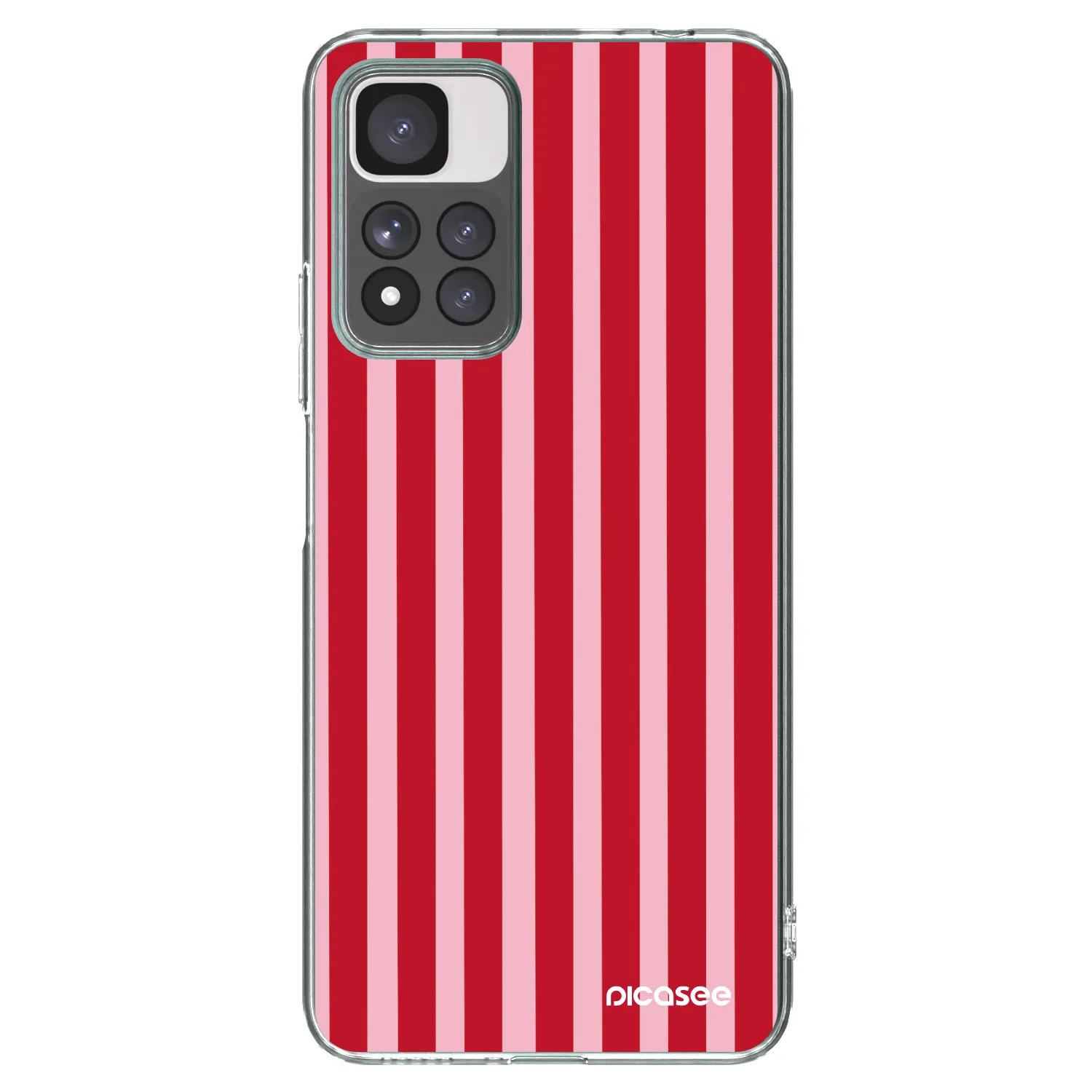 Picasee silikónový prehľadný obal pre Xiaomi Redmi Note 11 Pro+ 5G - Lines red