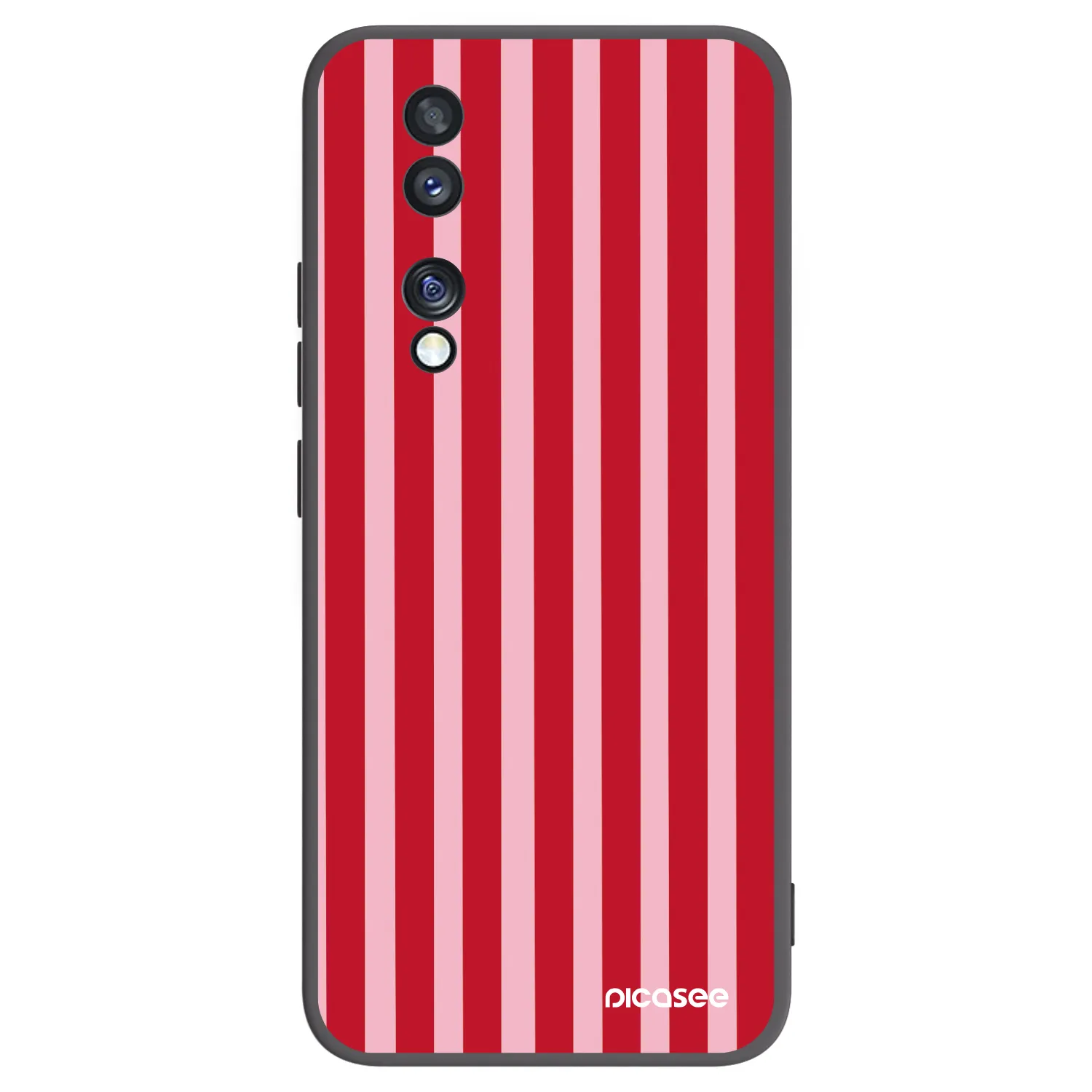 Picasee silikónový čierny obal pre Honor 70 - Lines red