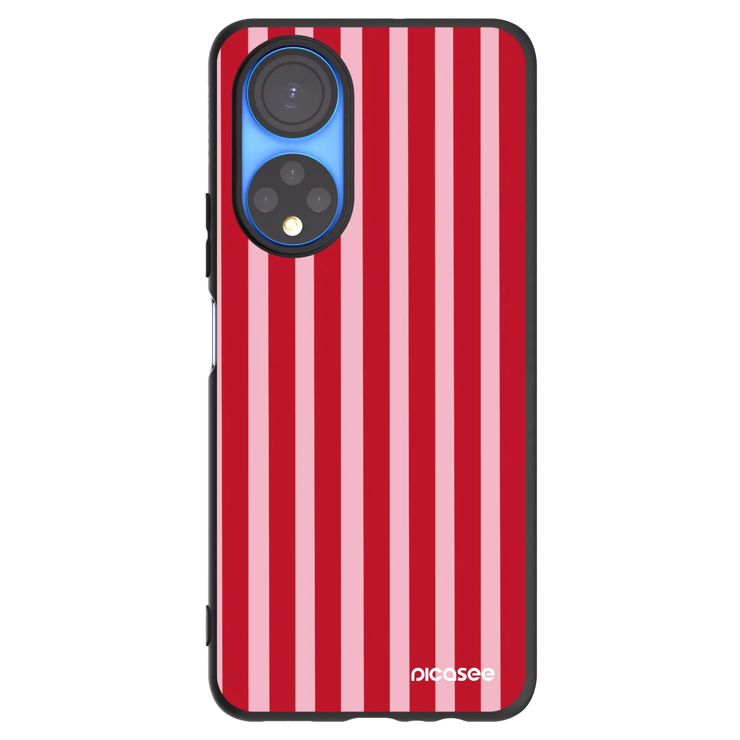 Picasee silikónový čierny obal pre Honor X7 - Lines red