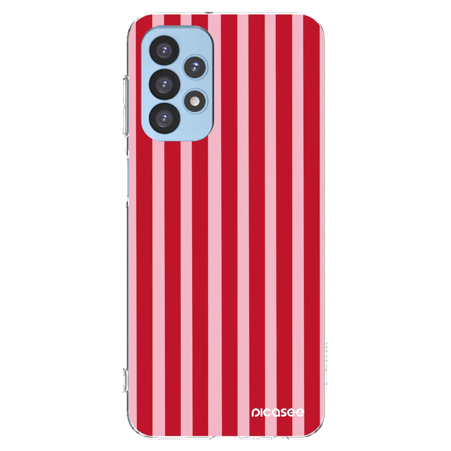 Picasee silikónový prehľadný obal pre Samsung Galaxy A23 A235F 4G - Lines red