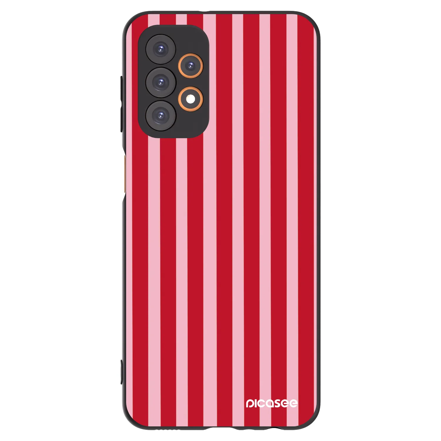 Picasee silikónový čierny obal pre Samsung Galaxy A23 A236B 5G - Lines red